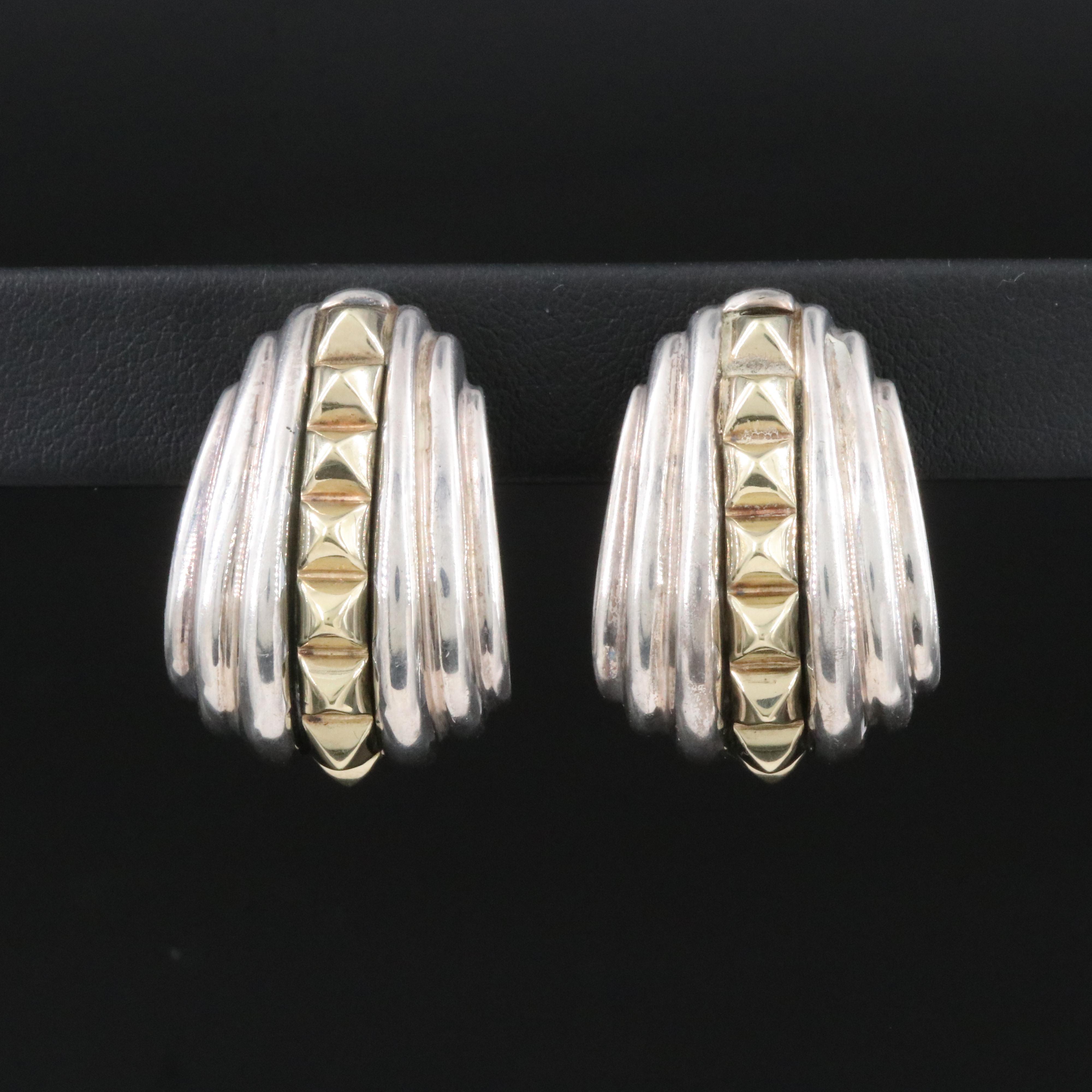 Caviar by Lagos Sugarloaf Sterling and 18K Earrings
