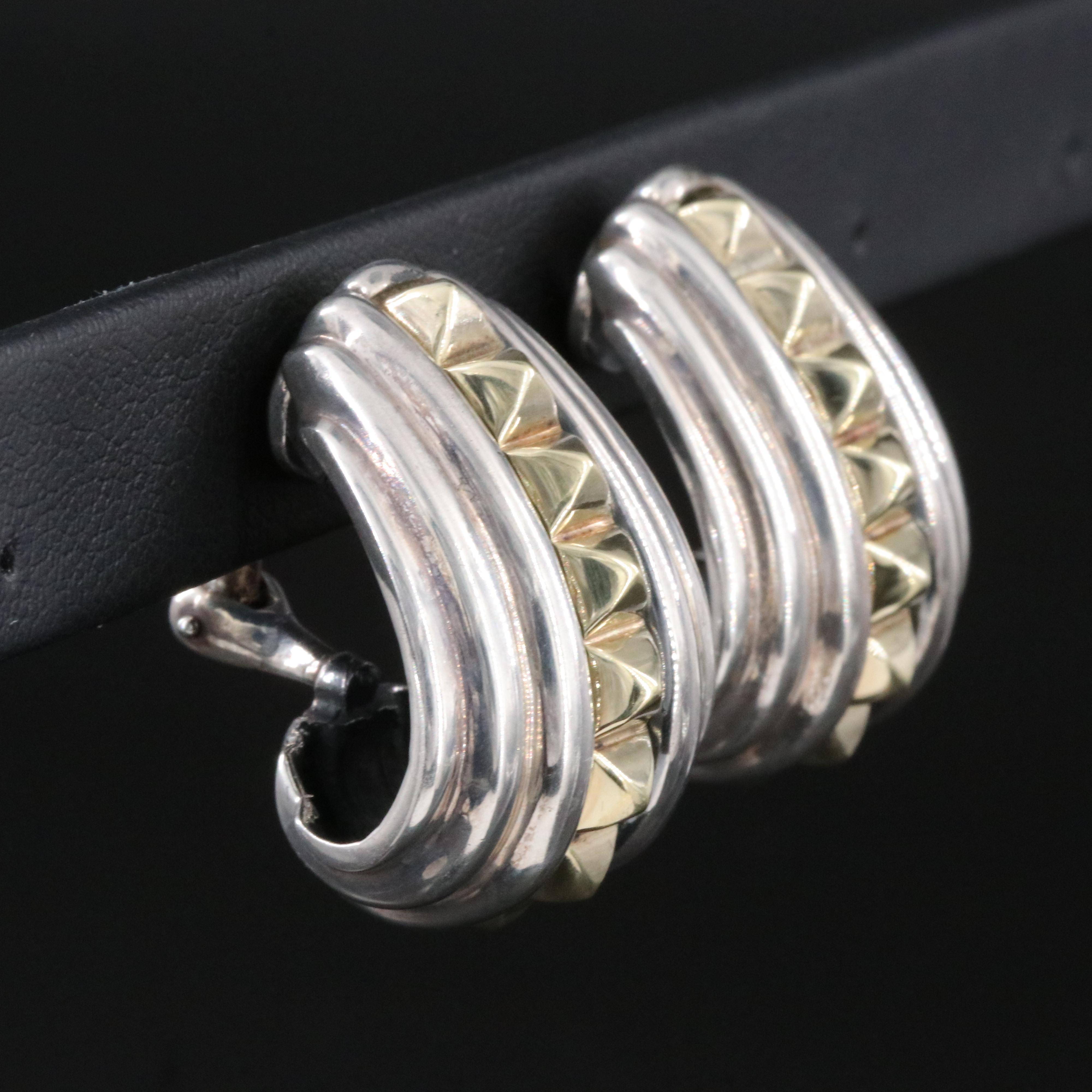 Caviar by Lagos Sugarloaf Sterling and 18K Earrings