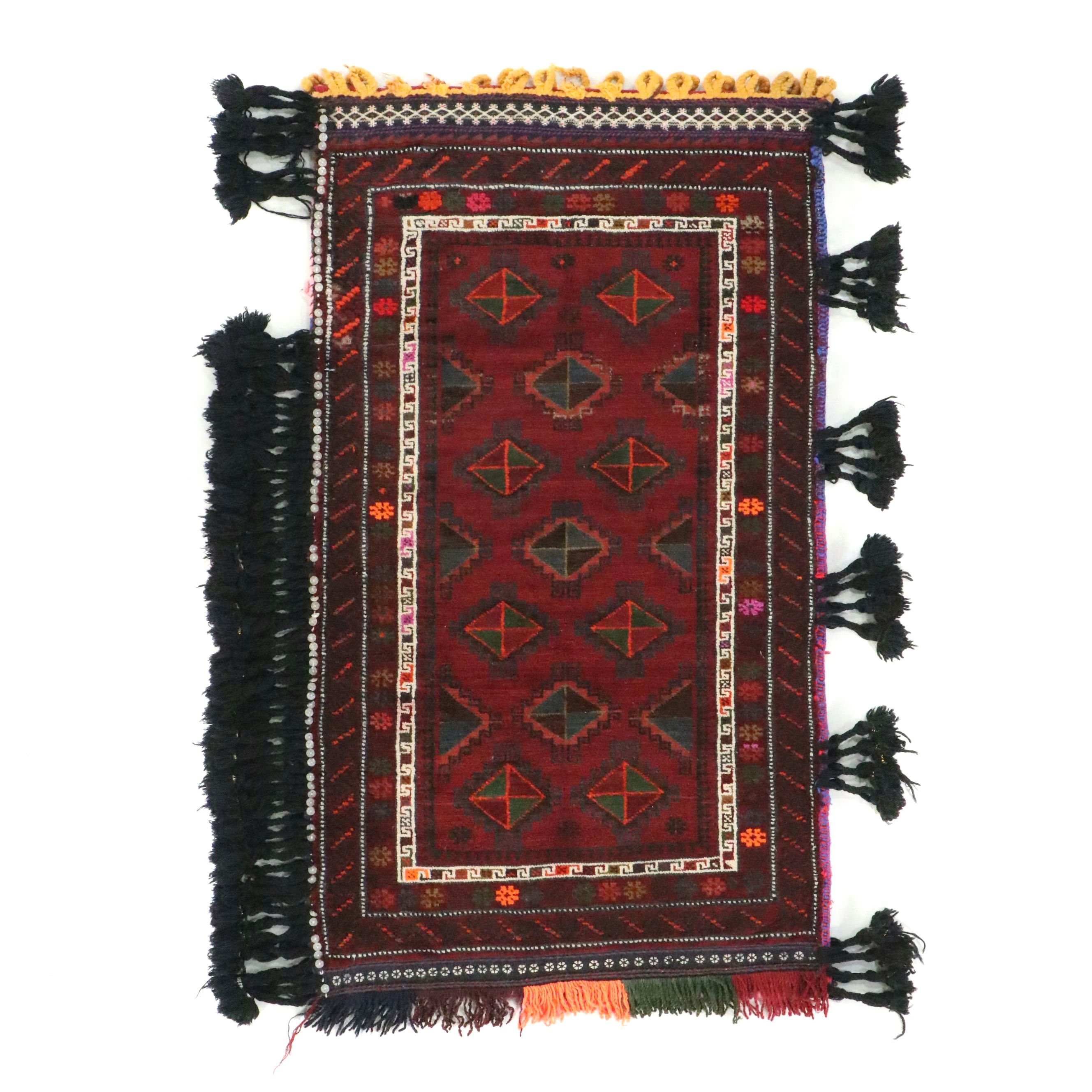 Hand-Knotted Afghan Baluch Balisht Bag Pillow Cover