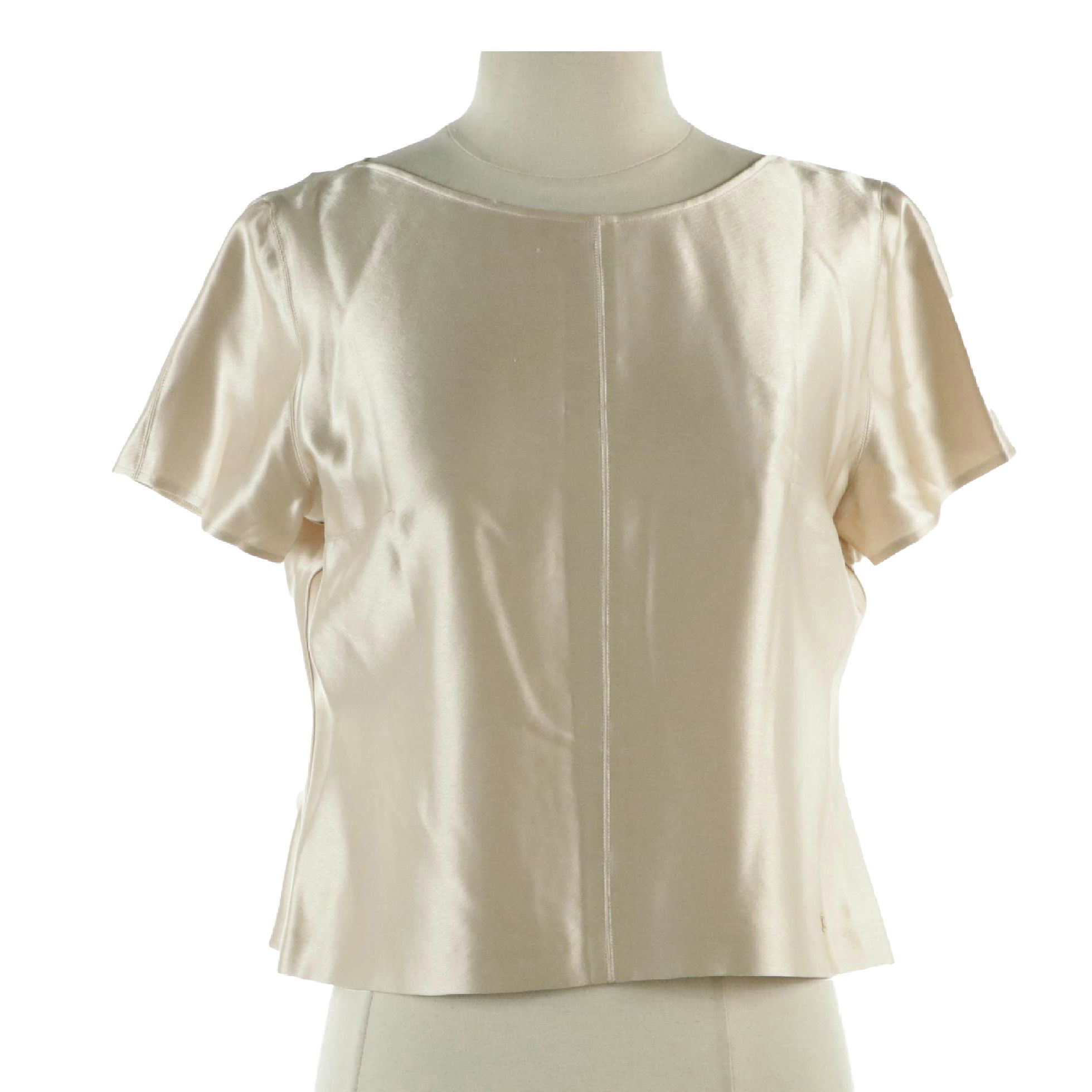 Chanel Autumn Collection Short Sleeve Top in Satin