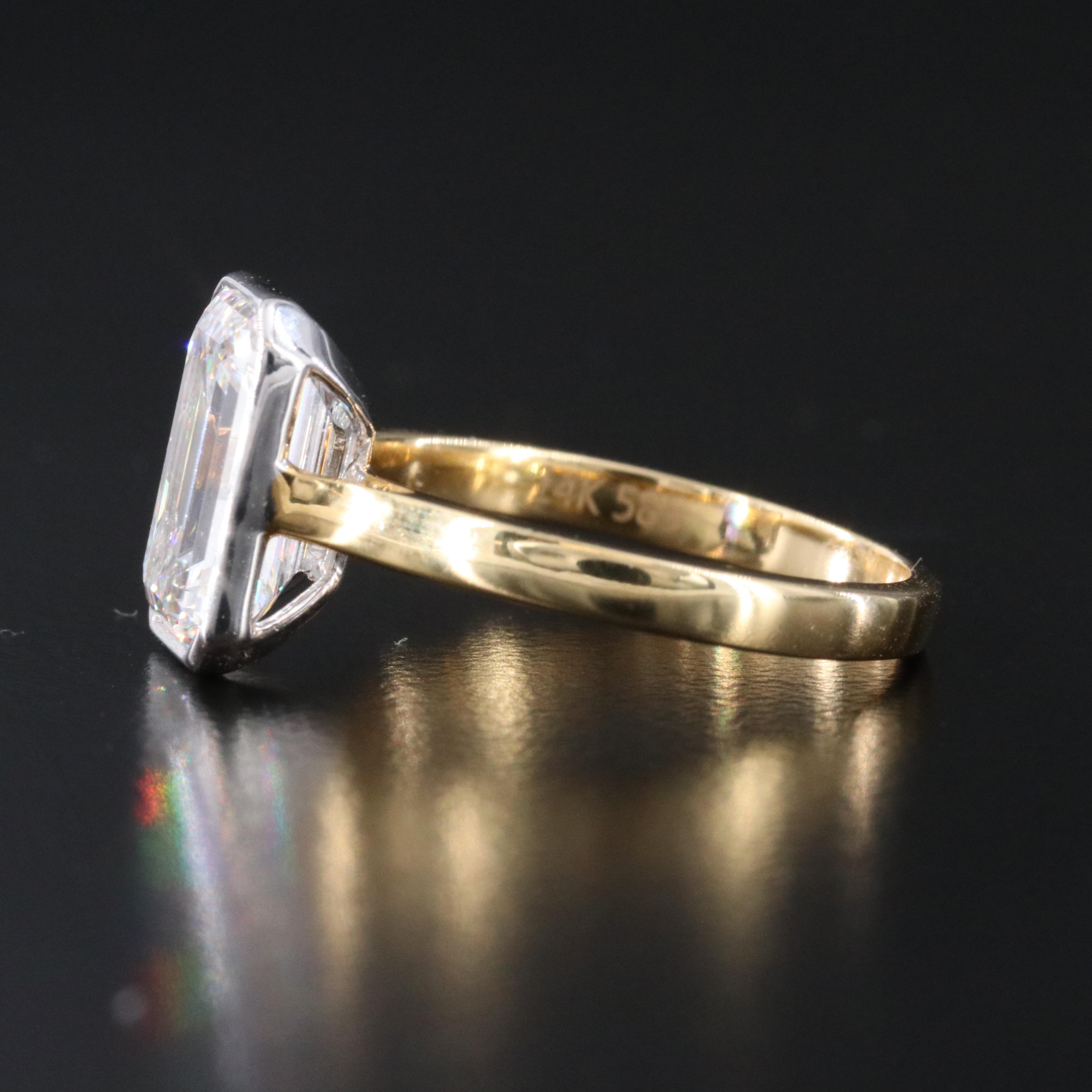 14K 3.00 CT Lab Grown Diamond Solitaire Ring with IGI Report