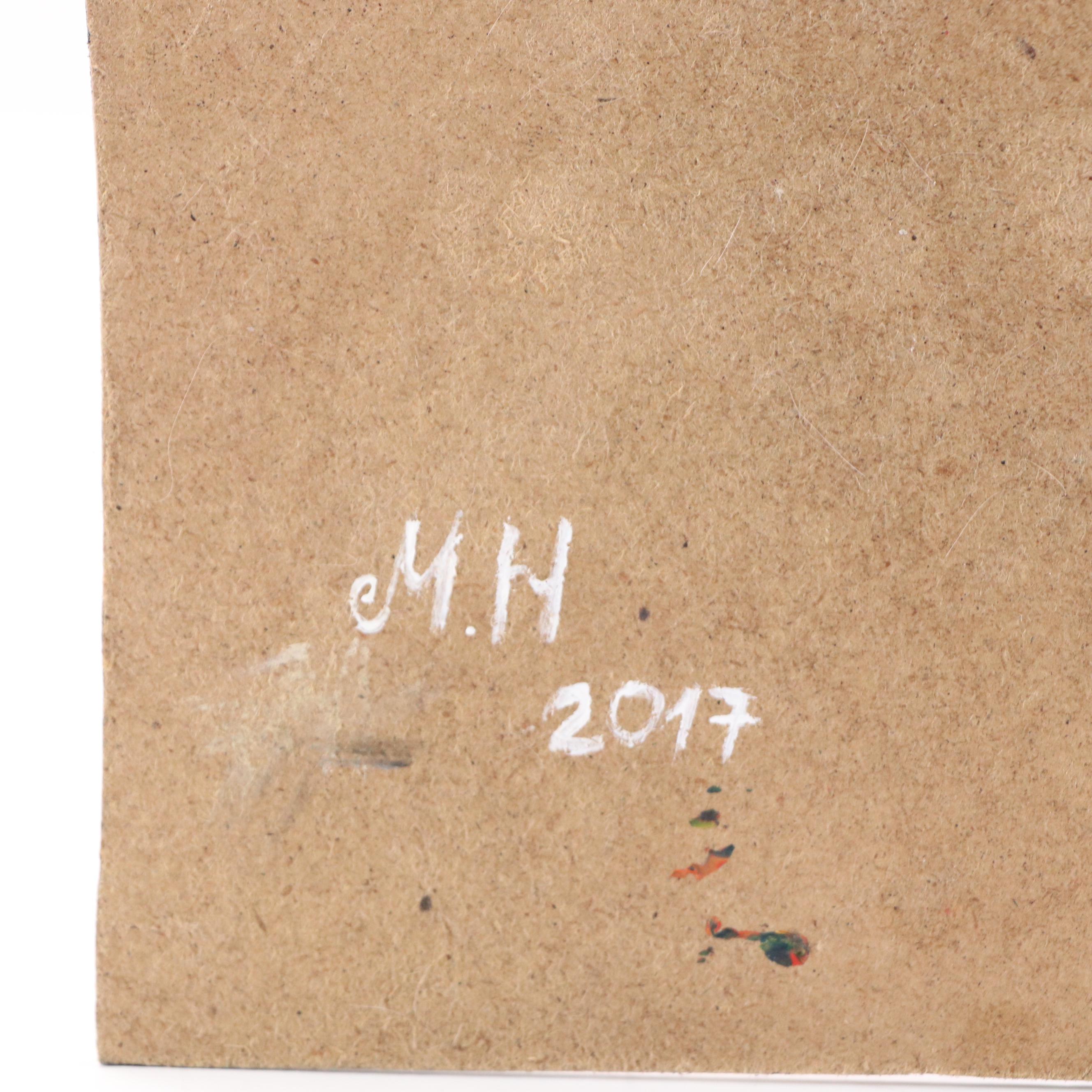 M.H. Oil Painting of Hatching Chicks, 2017