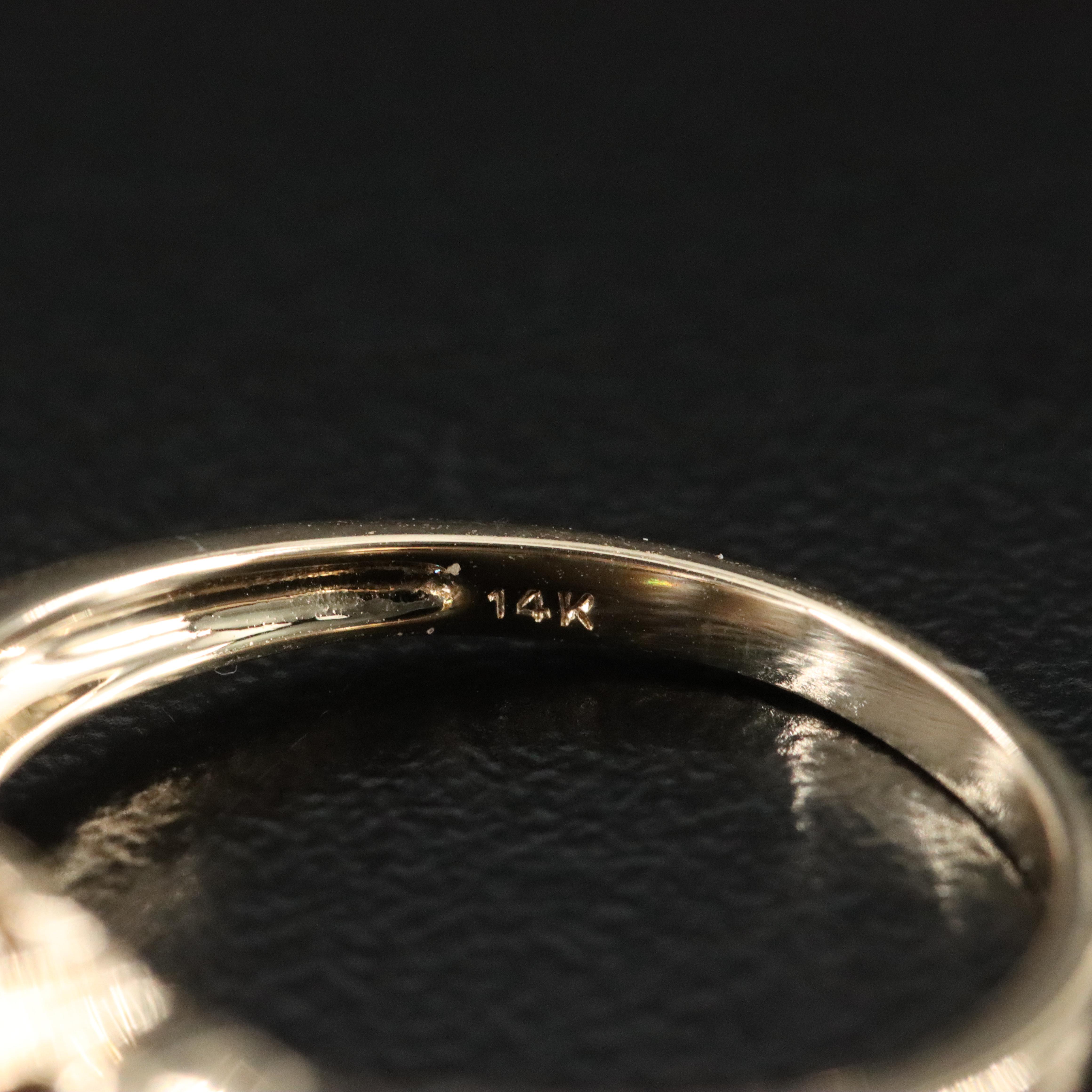 14K Morganite and Diamond Ring