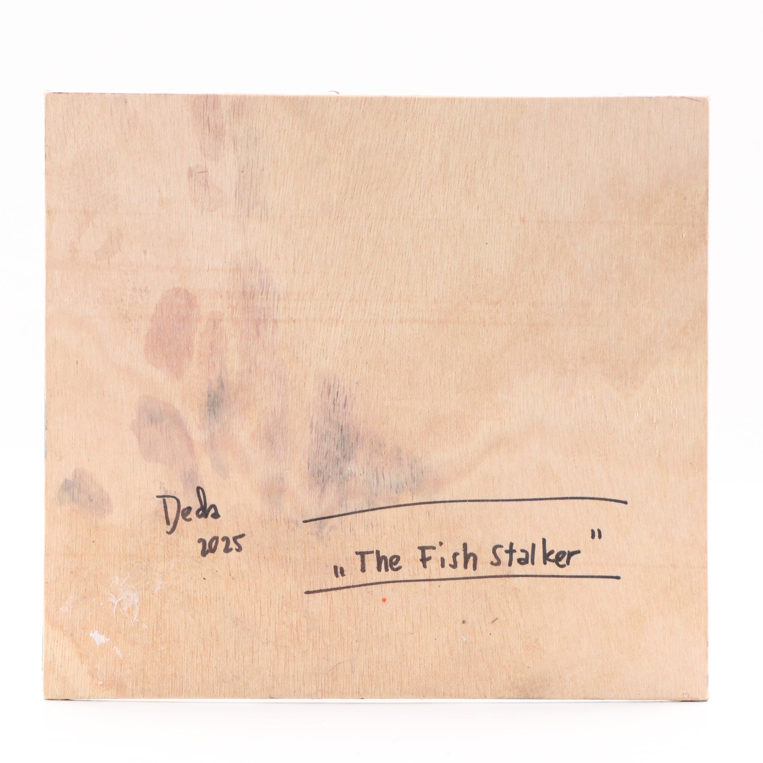 Adam Deda Oil Painting of Siamese Cat "The Fish Stalker," 2025