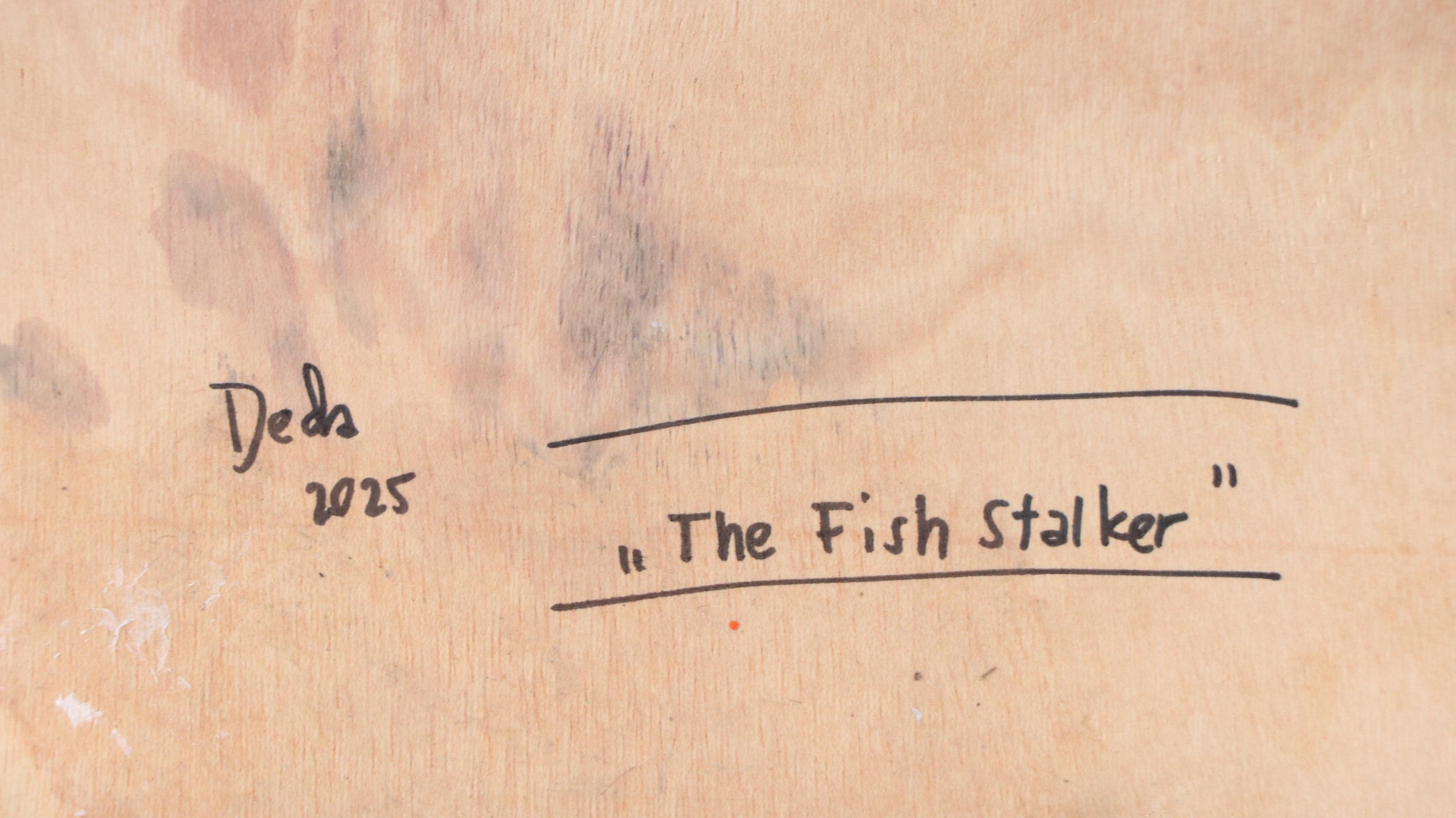 Adam Deda Oil Painting of Siamese Cat "The Fish Stalker," 2025