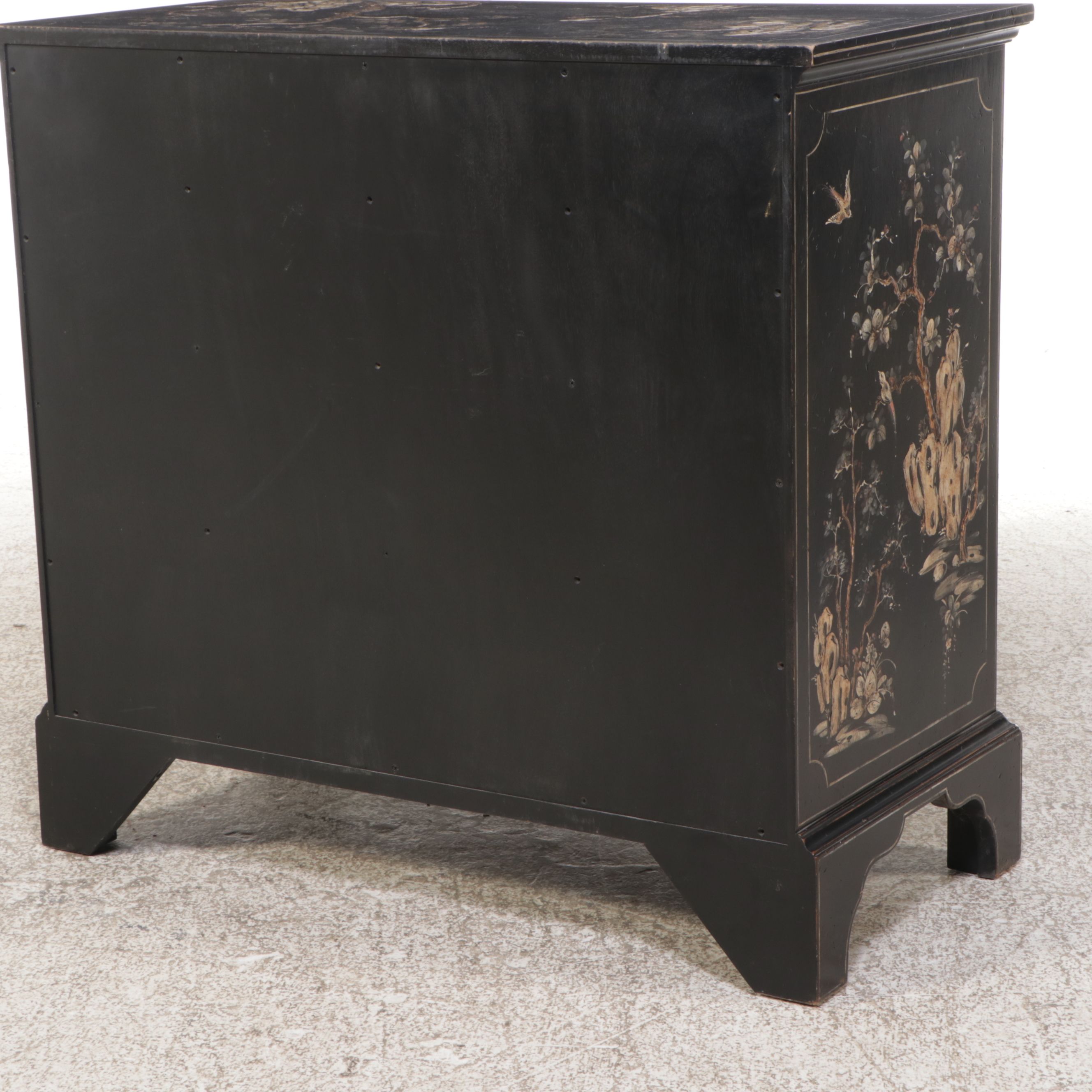 Modern History Chinese Style Chest of Drawers with Painted Landscape Scene