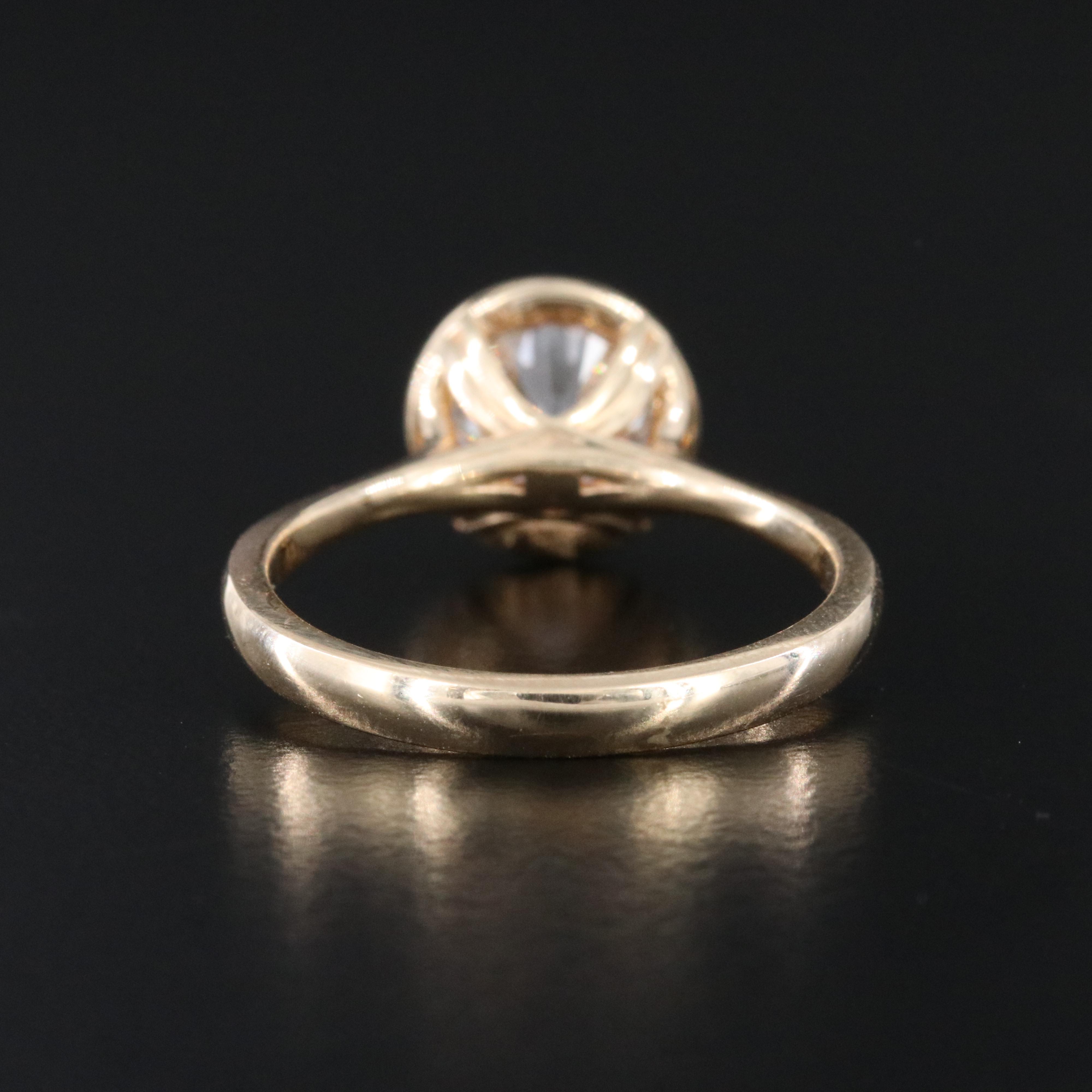 14K 2.09 CT Lab Grown Diamond Solitaire Ring with IGI Report