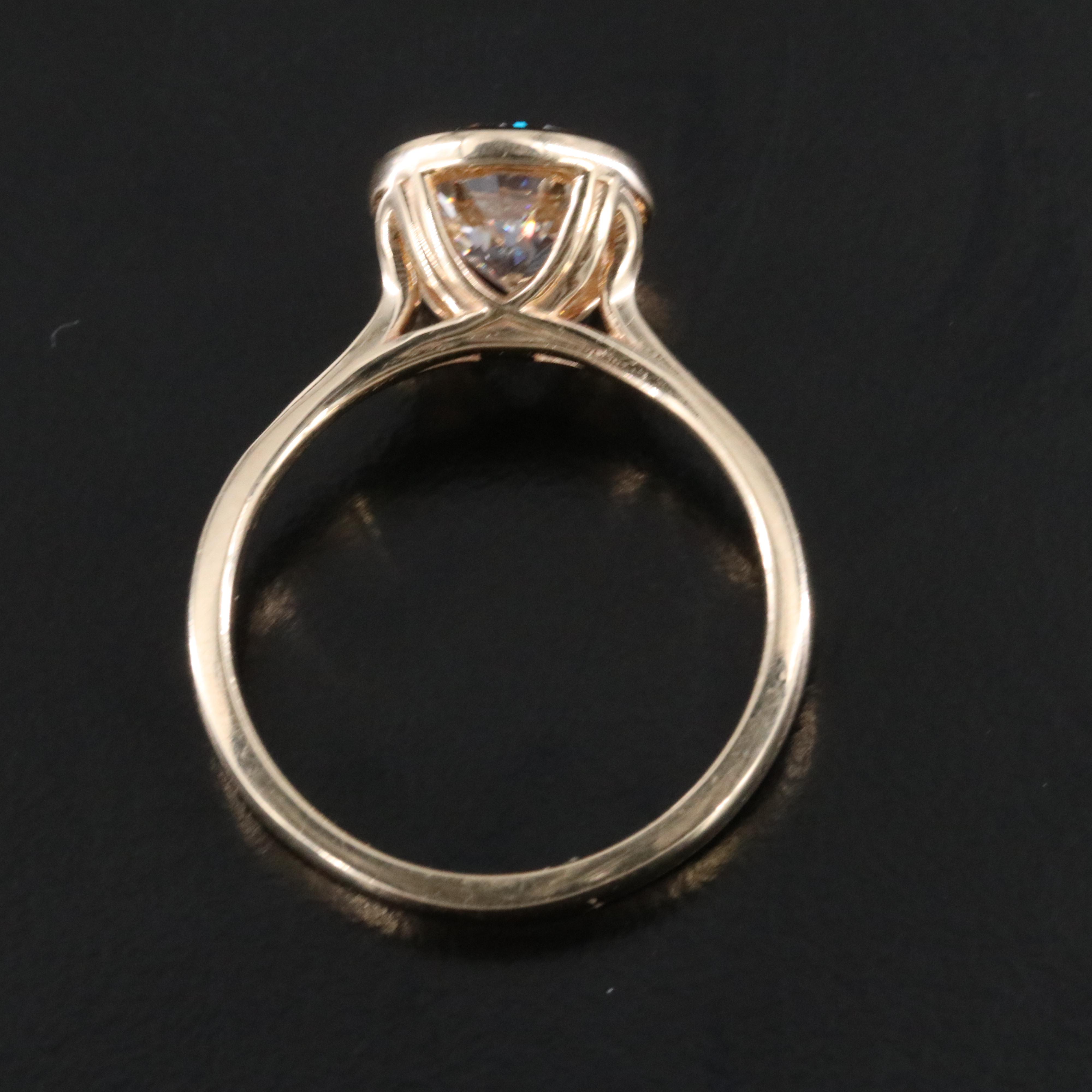 14K 2.09 CT Lab Grown Diamond Solitaire Ring with IGI Report