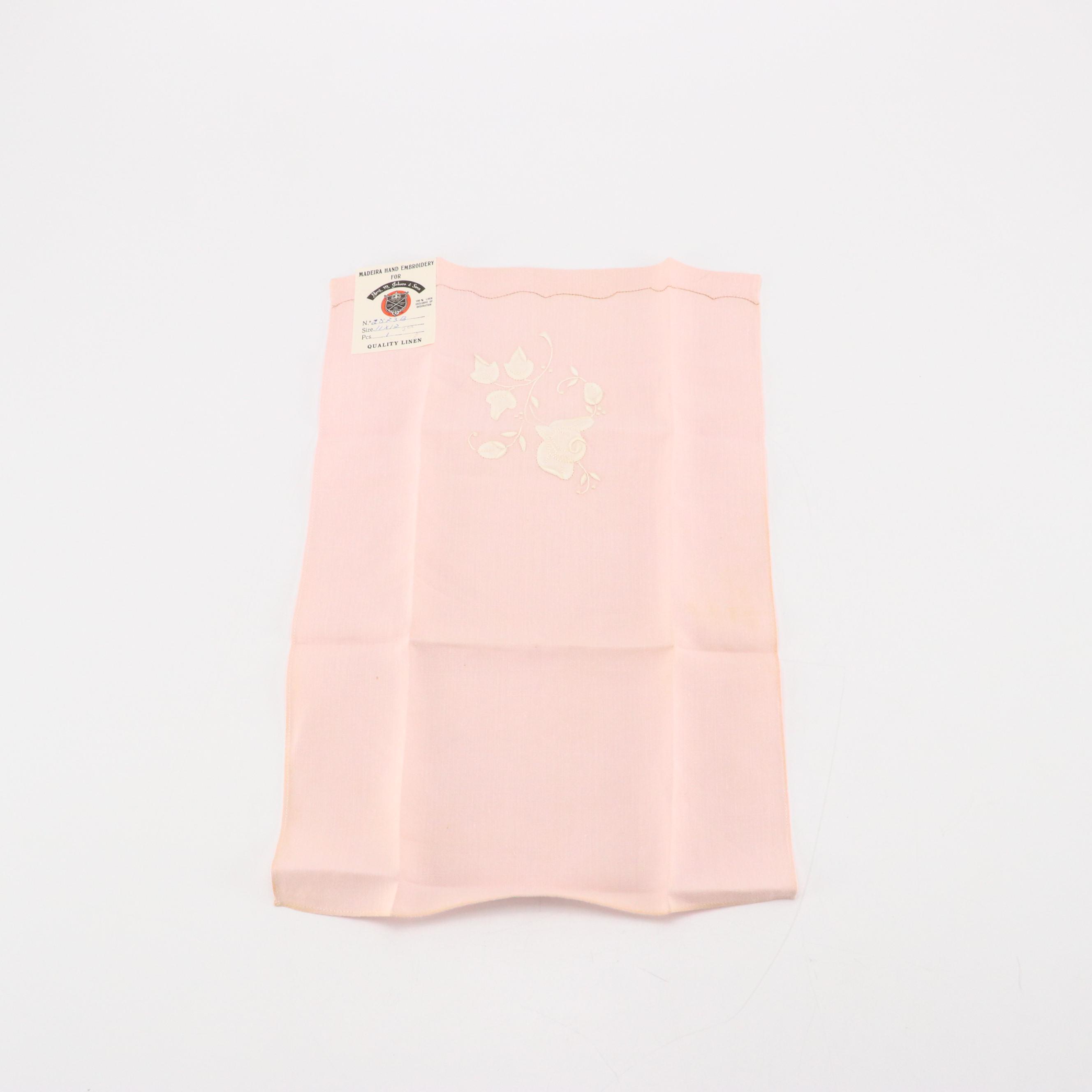 Assorted Lace Embroidered and Printed Handkerchief with Other Linens in Boxes