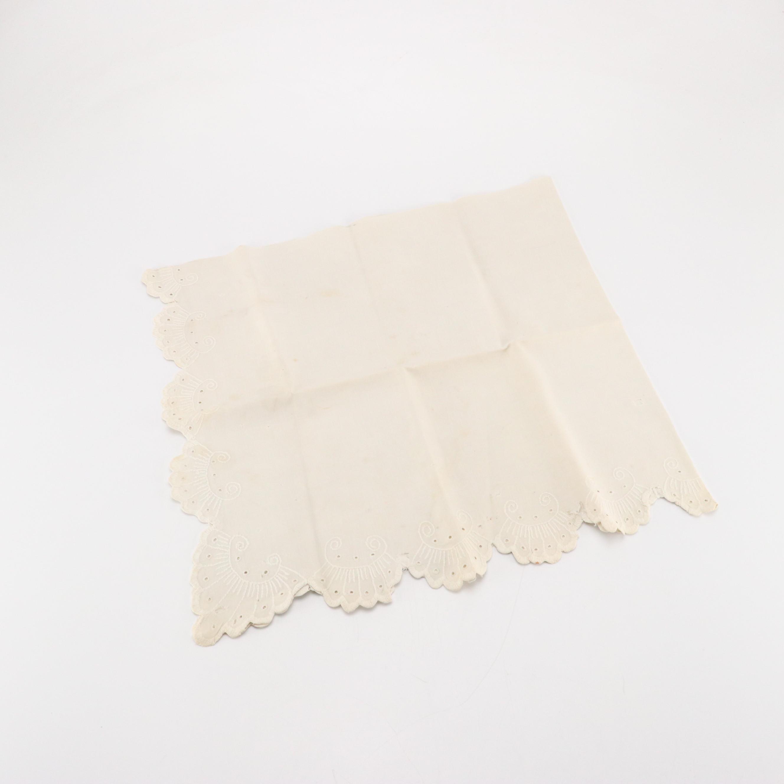 Assorted Lace Embroidered and Printed Handkerchief with Other Linens in Boxes