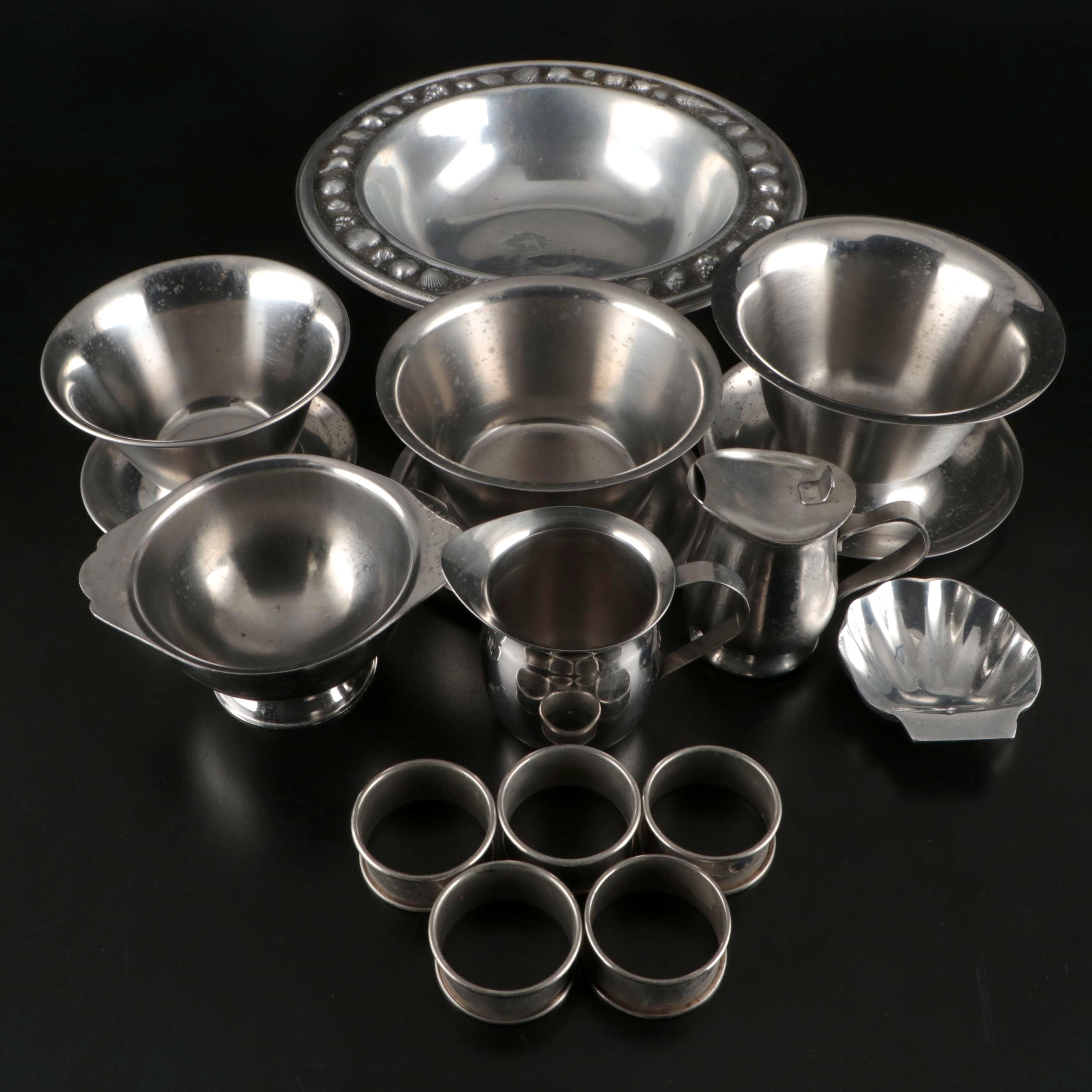 Leonard Bowls with Other Stainless Steel and Pewter Tableware
