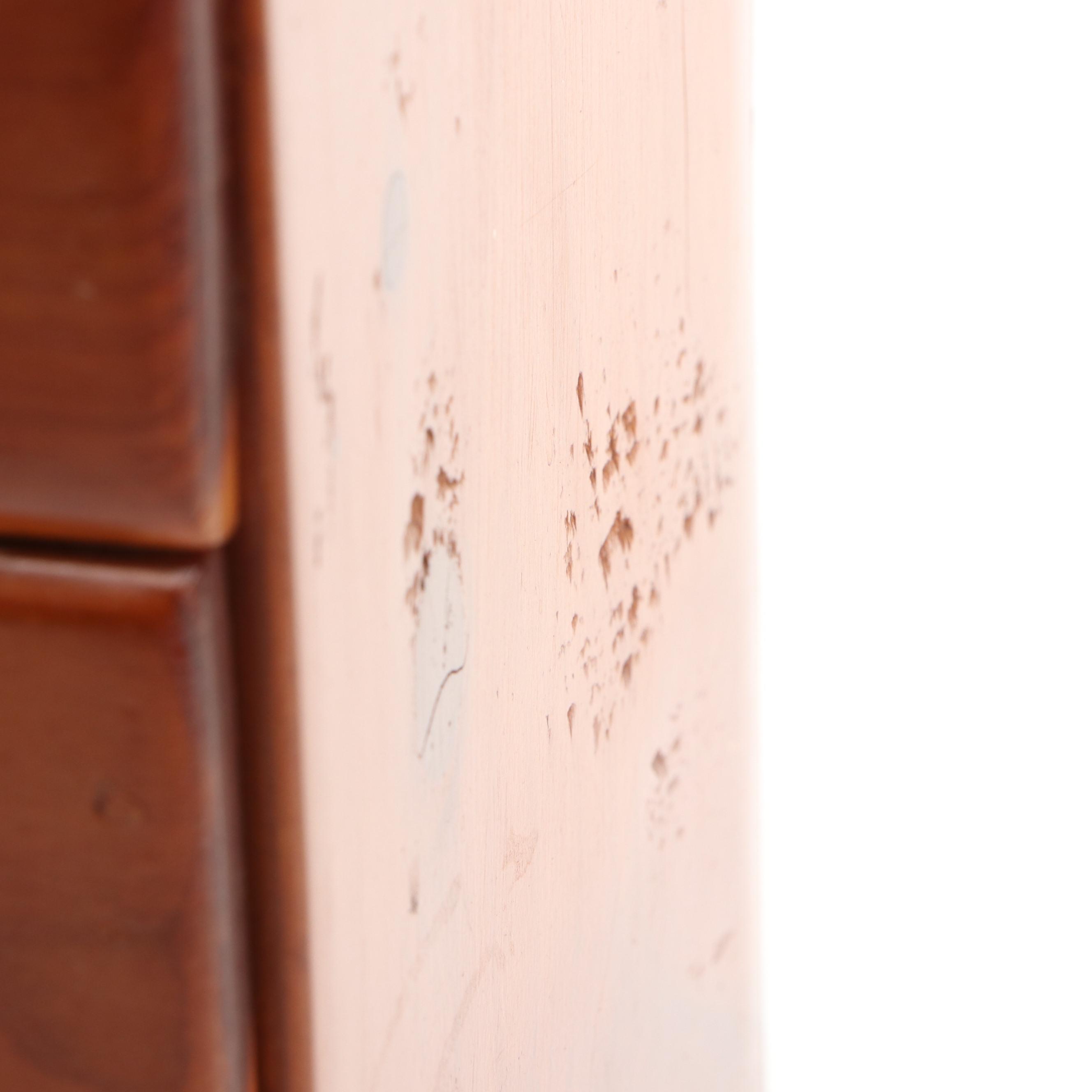 Folk Art Style Hand-Carved Wooden Box with Three-Drawer Jewelry Box