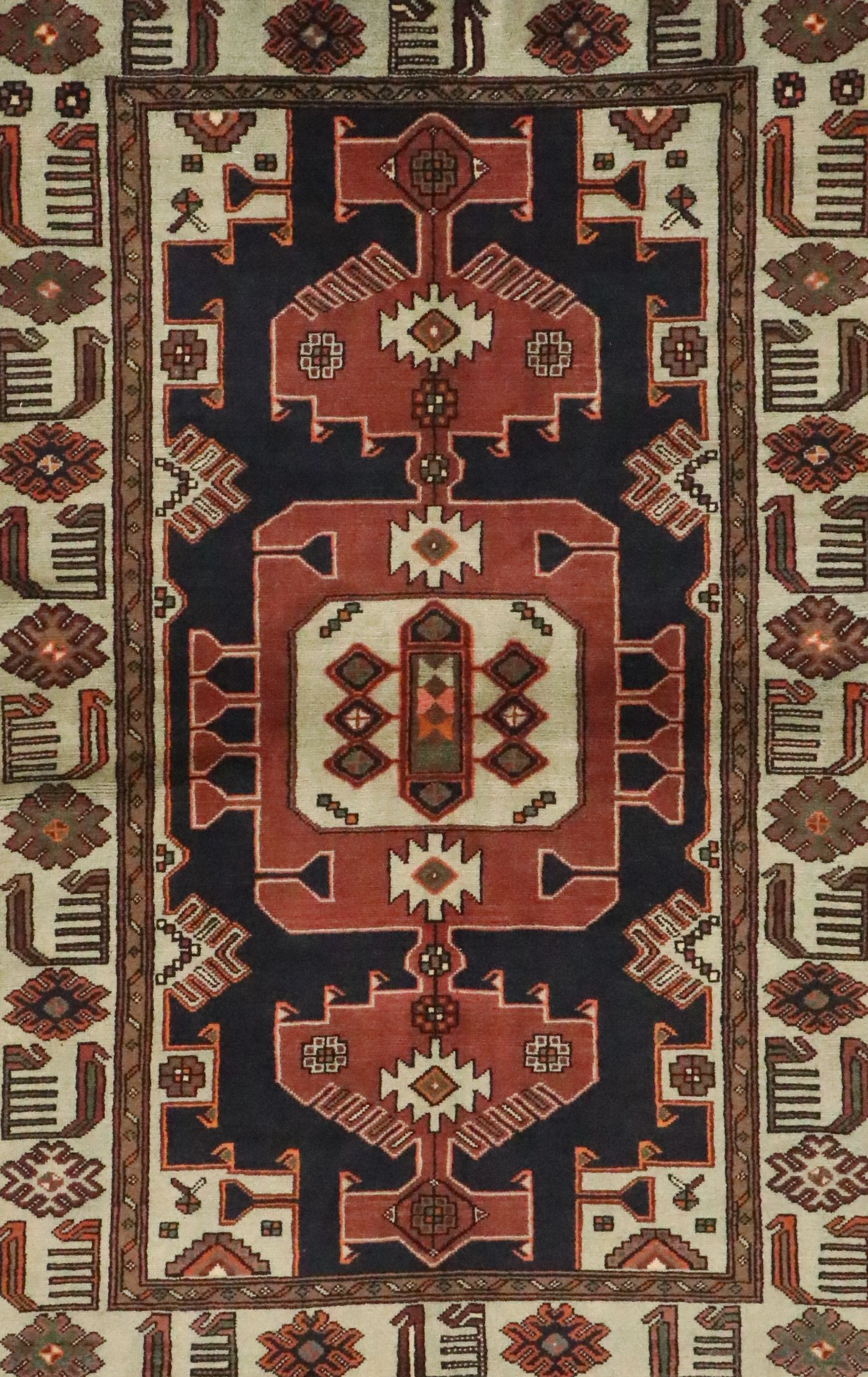 4'3 x 6'7 Hand-Knotted Persian Nahavand Area Rug