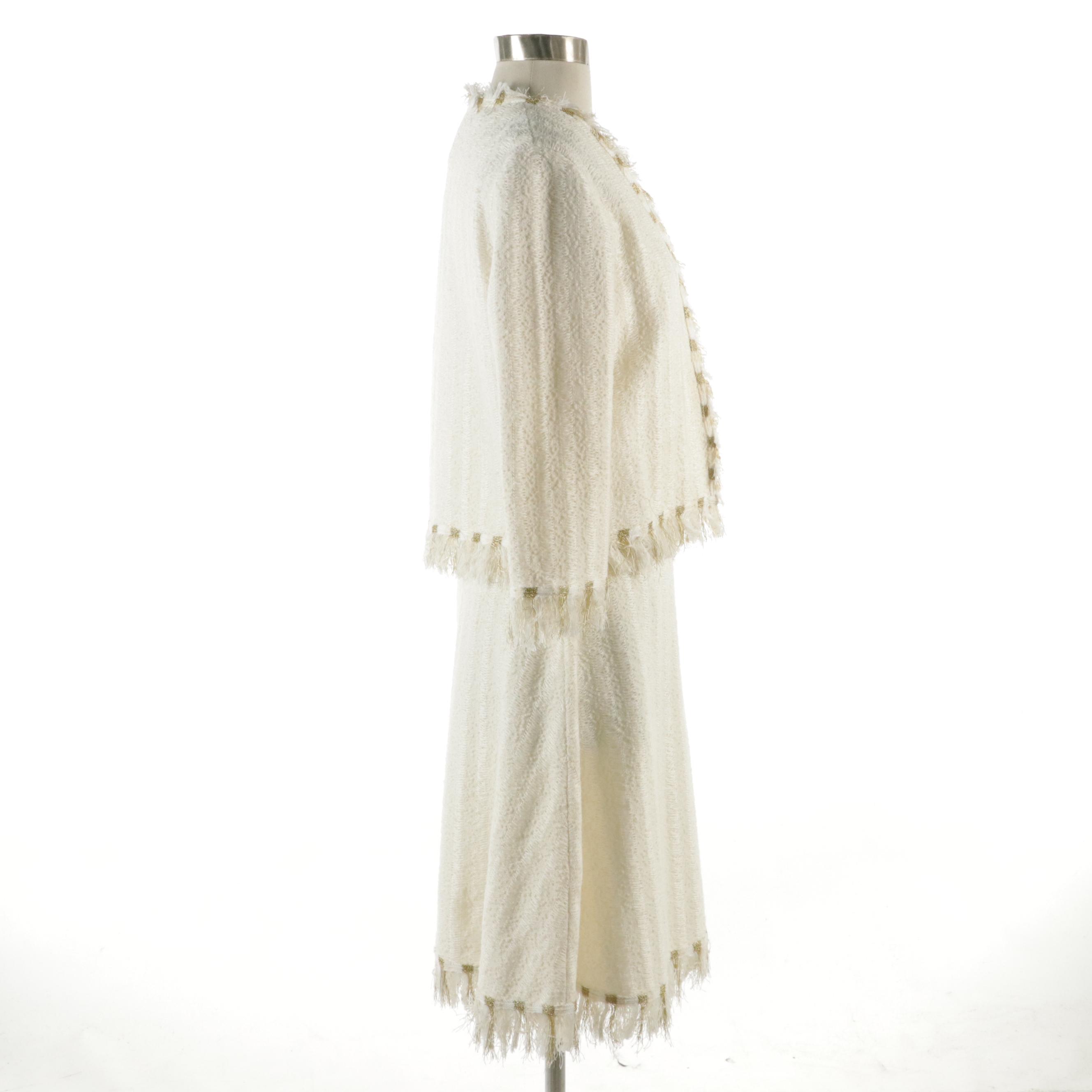 Oscar de la Renta Two-Piece Sleeveless Dress and Matching Jacket with Tag