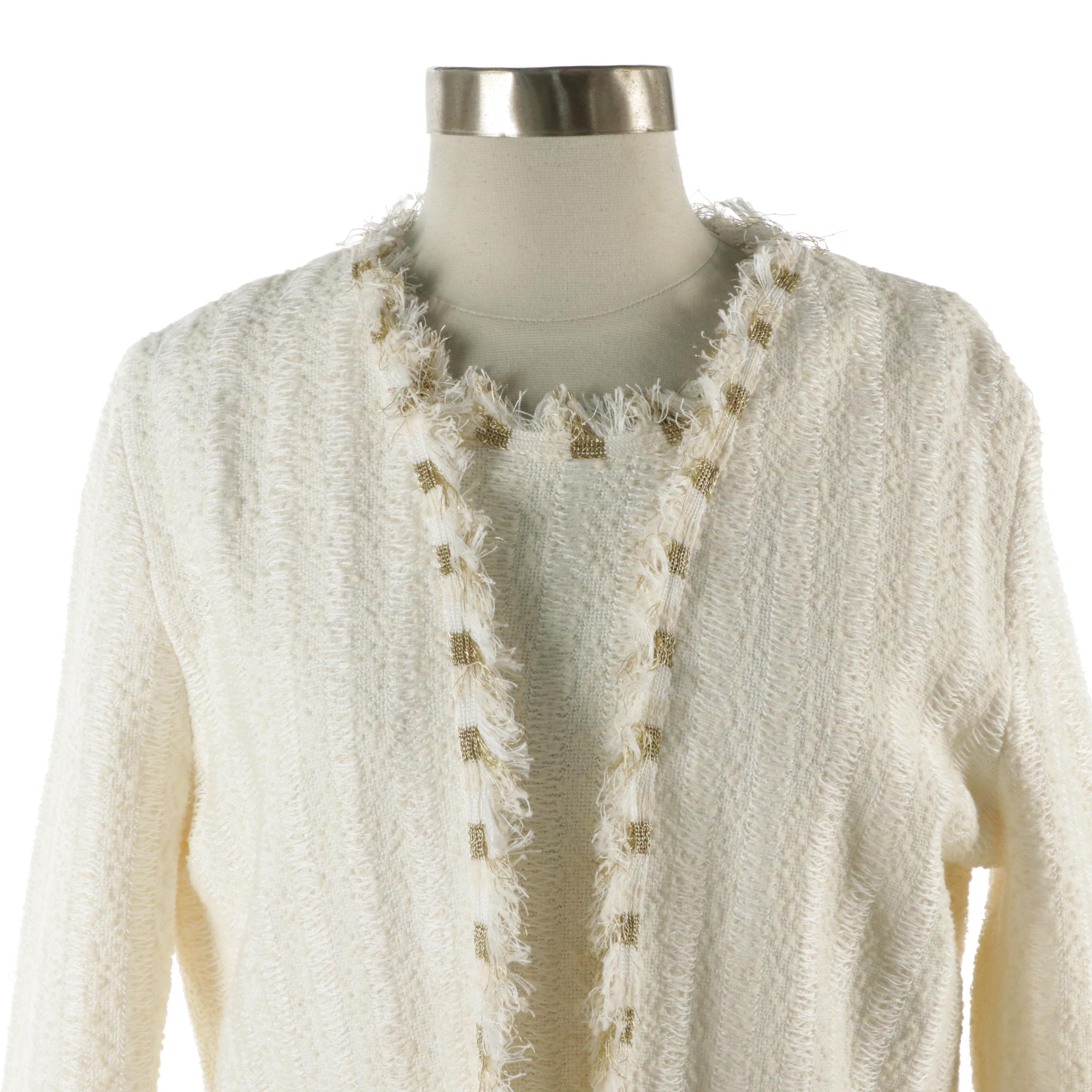 Oscar de la Renta Two-Piece Sleeveless Dress and Matching Jacket with Tag