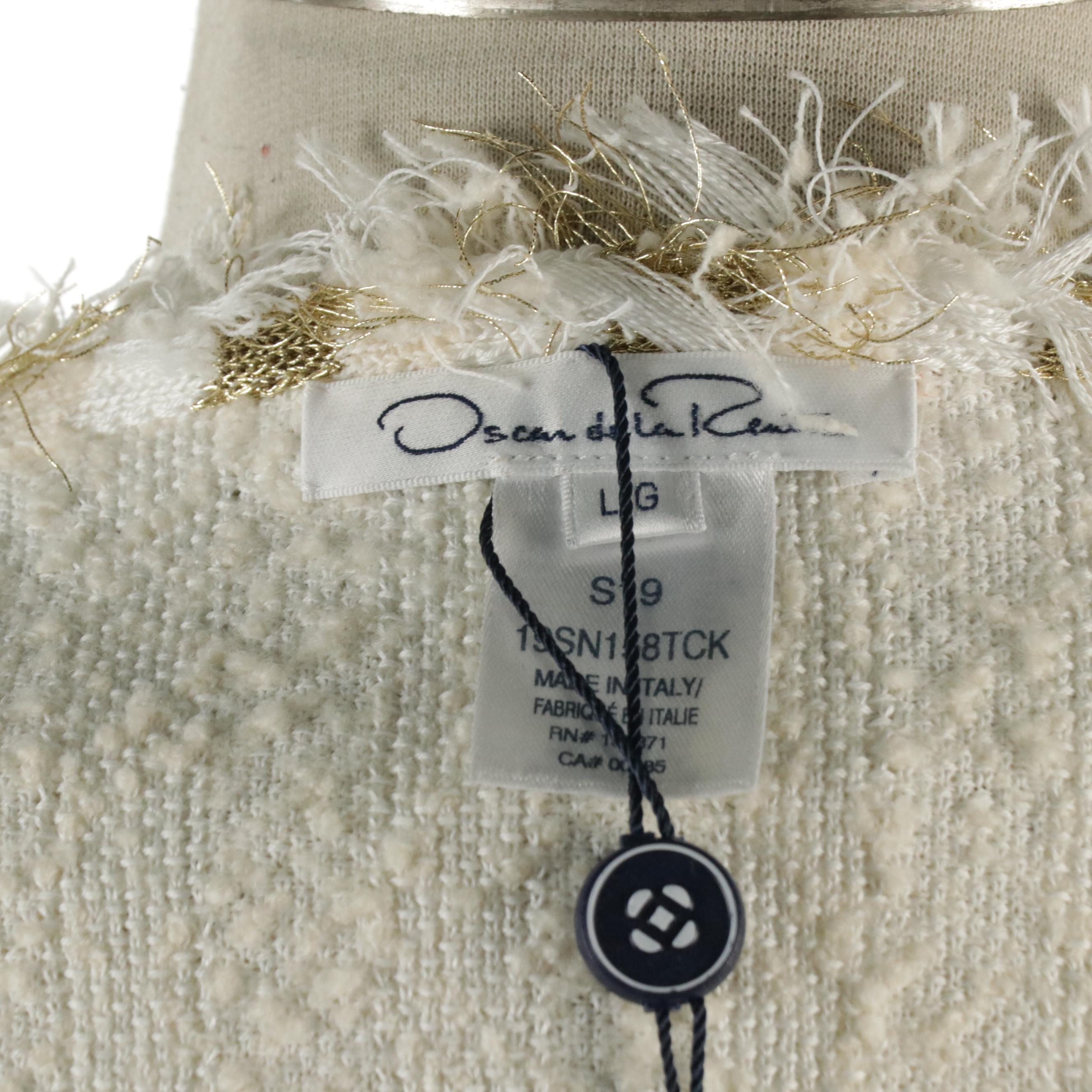 Oscar de la Renta Two-Piece Sleeveless Dress and Matching Jacket with Tag