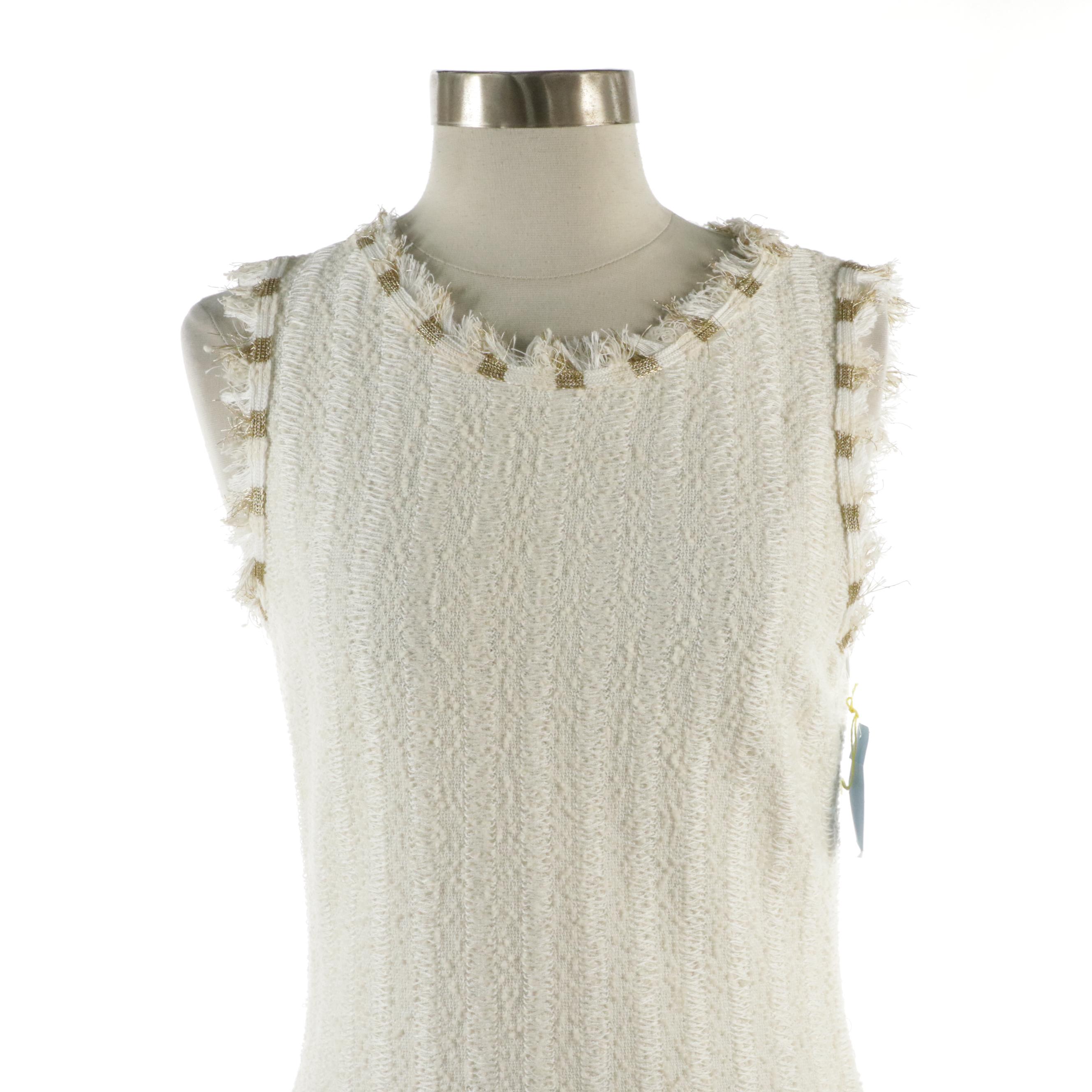 Oscar de la Renta Two-Piece Sleeveless Dress and Matching Jacket with Tag