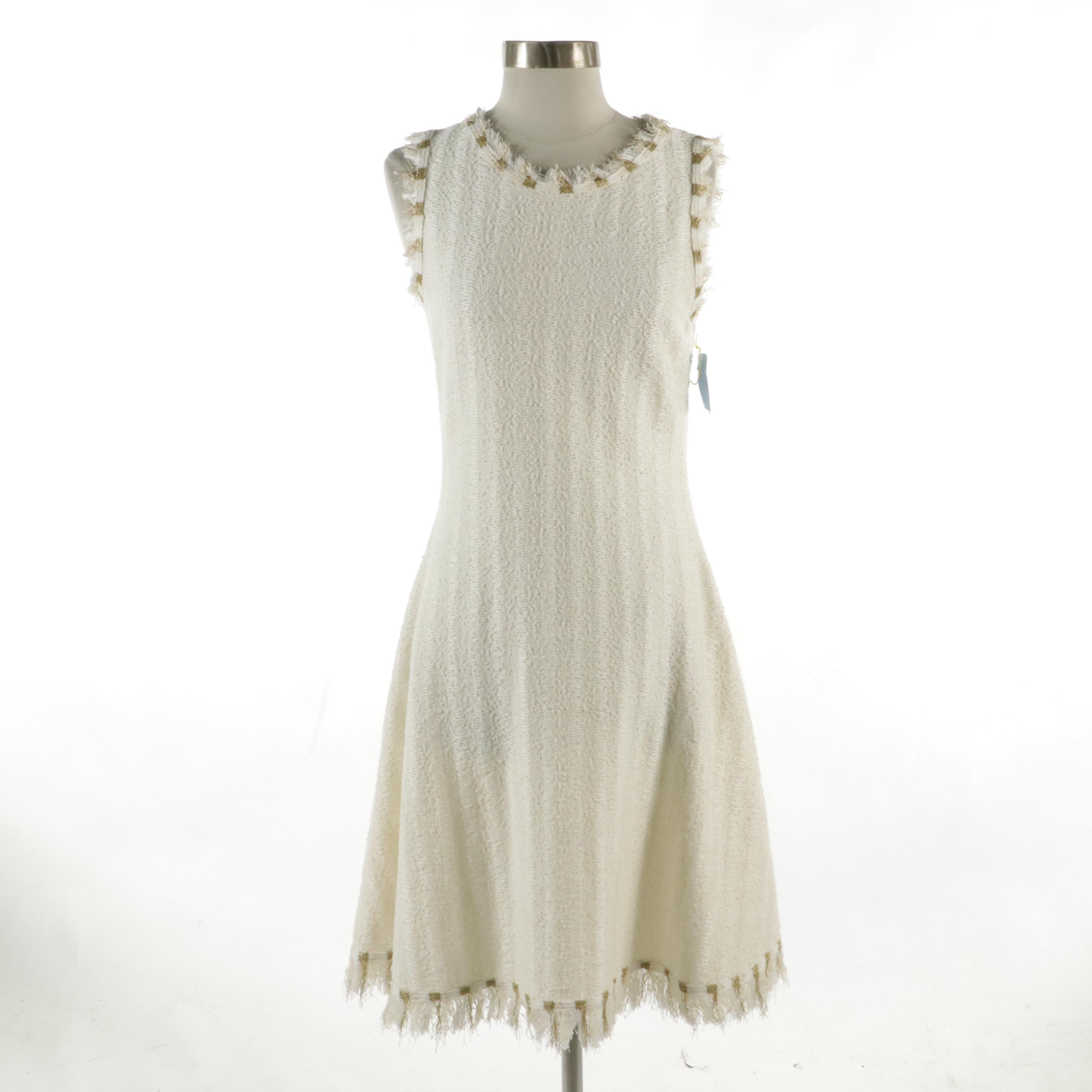 Oscar de la Renta Two-Piece Sleeveless Dress and Matching Jacket with Tag