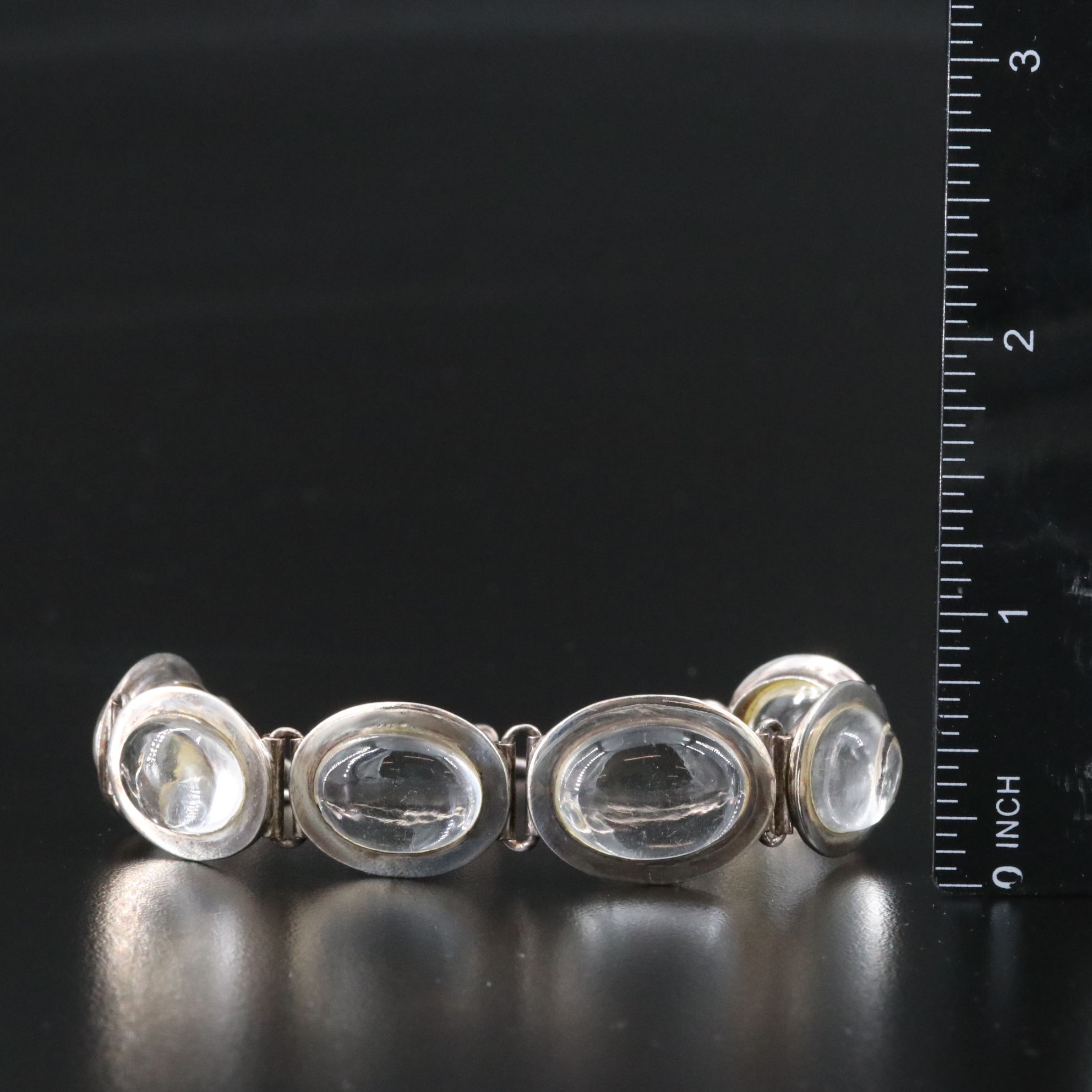 Sterling Rock Crystal Bracelet and Pendant Set with Charles Albert Collar