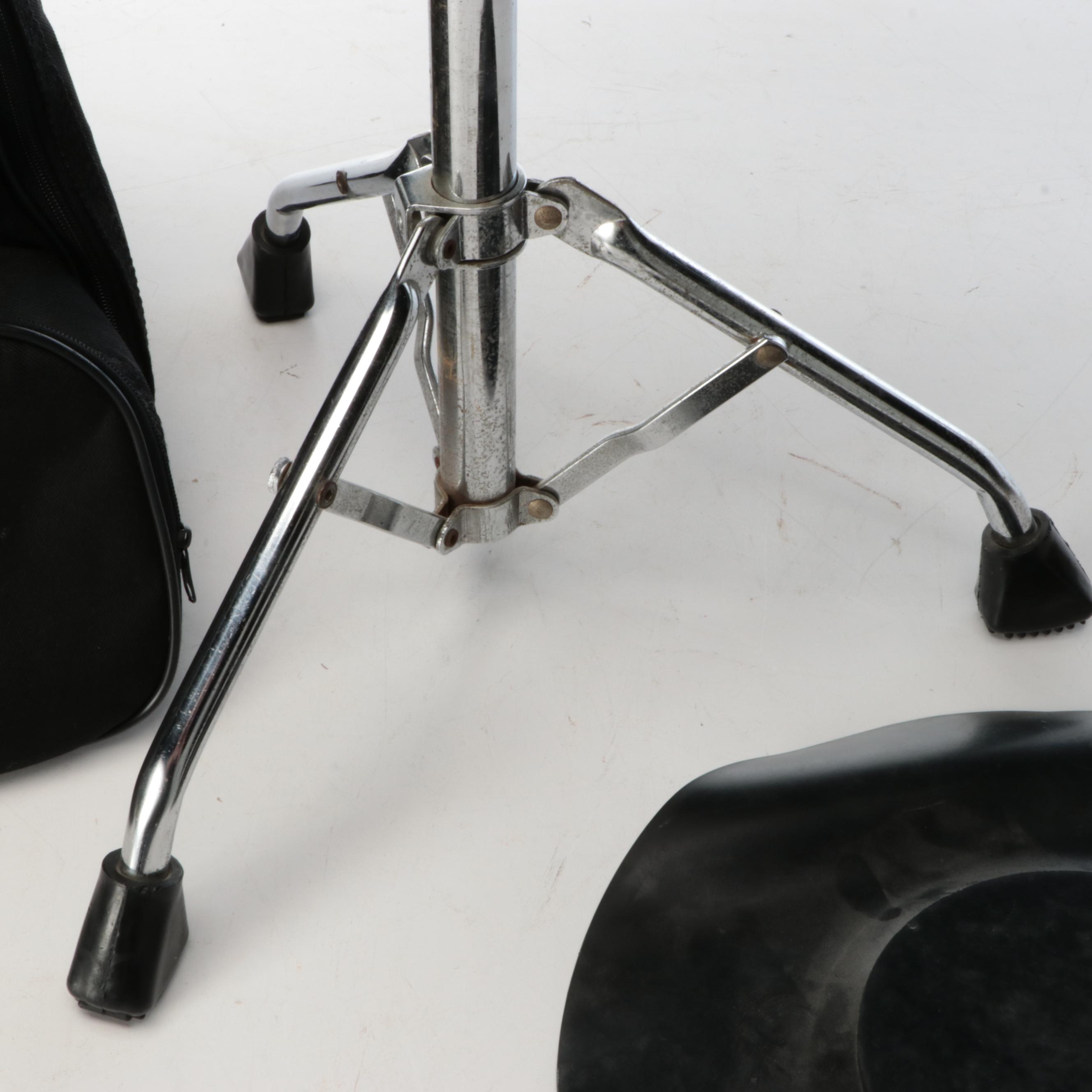 Pearl Steel Shell Snare with Evans Drum Head and Stand