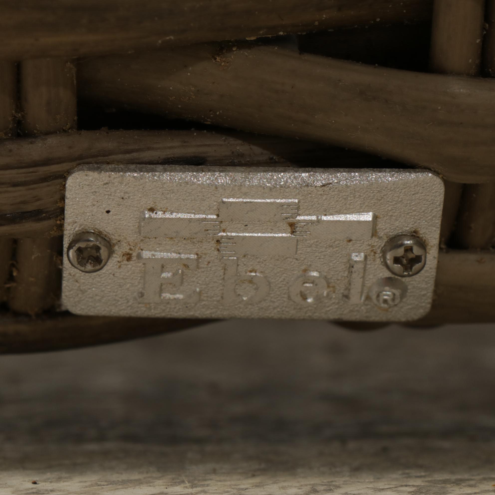 Ebel Faux Rattan Wicker Glass-Top Patio Coffee and Side Tables