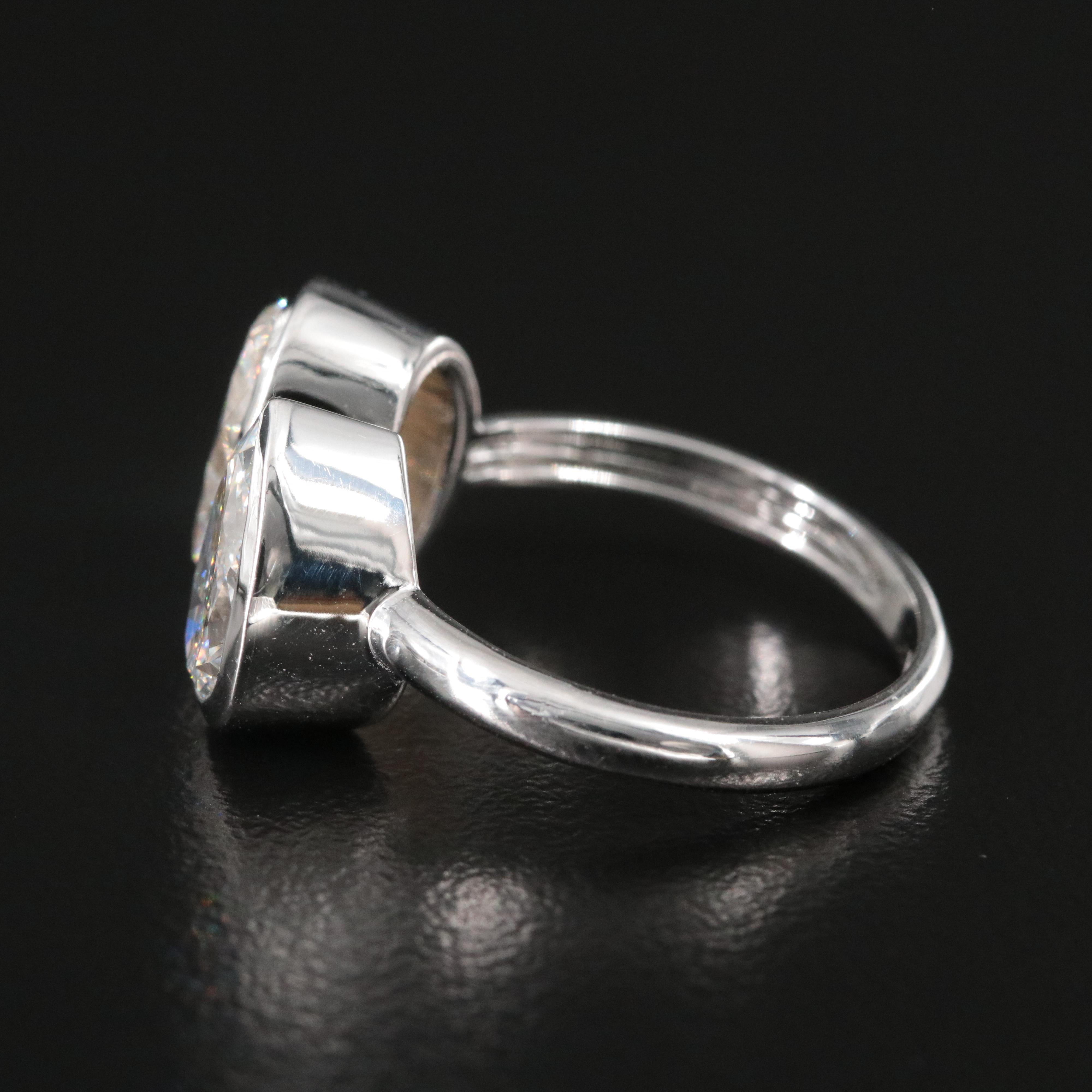 14K 3.39 CTW Lab Grown Diamond Toi et Moi Ring with IGI Reports