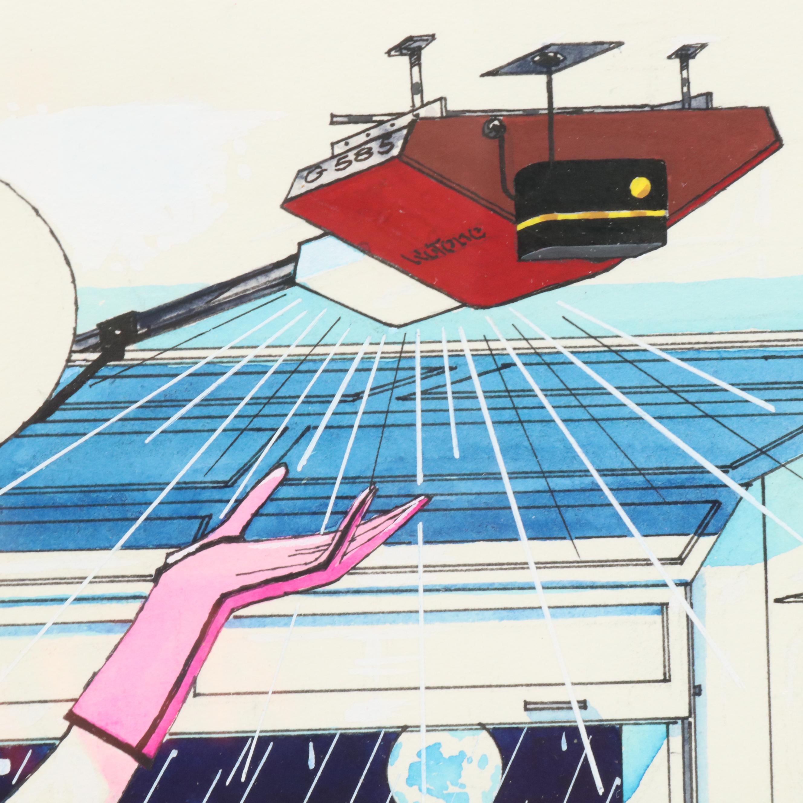 George Wagner Marker and Ink Nutone Advertisement Illustrations, Mid-20th C.