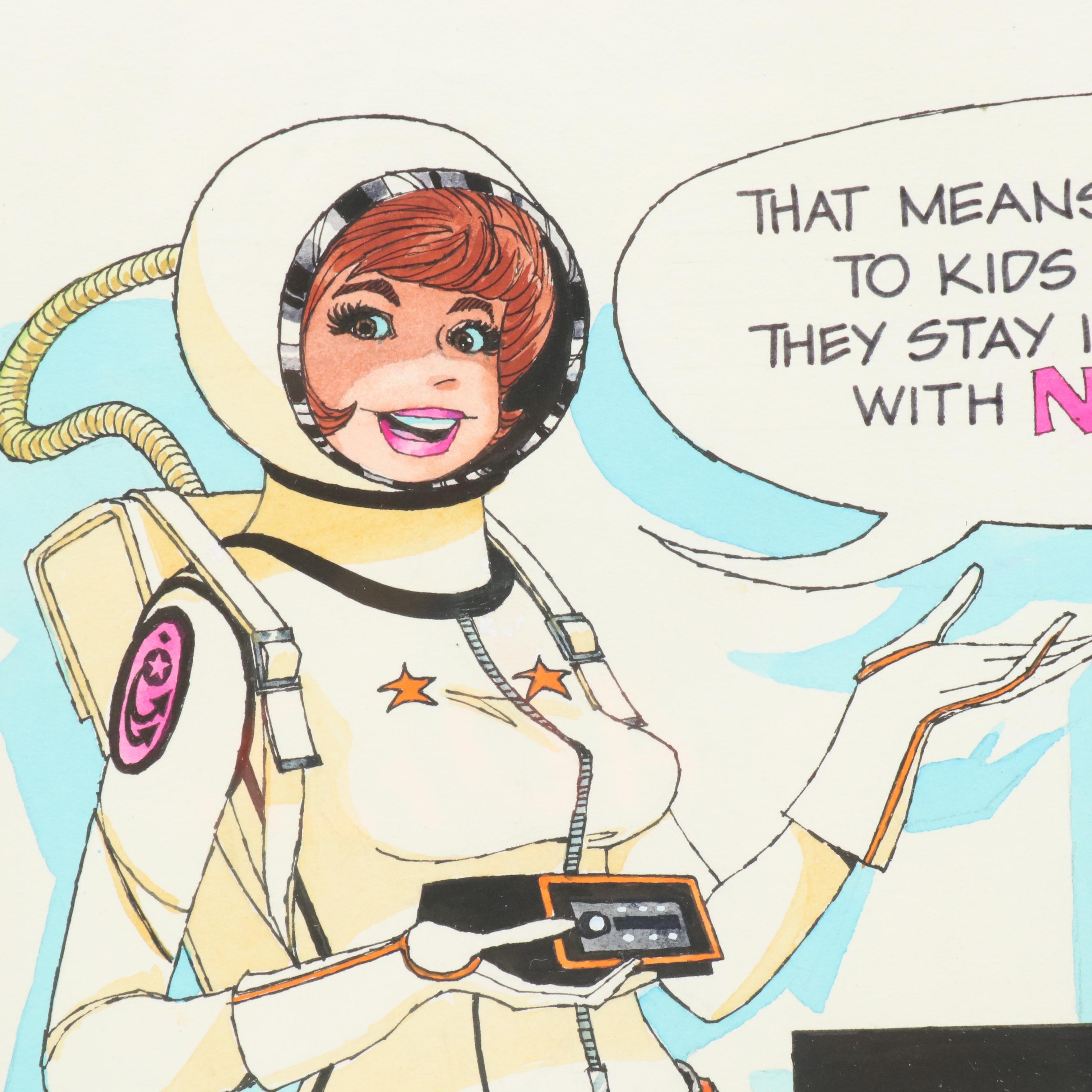 George Wagner Marker and Ink Nutone Advertisement Illustrations, Mid-20th C.