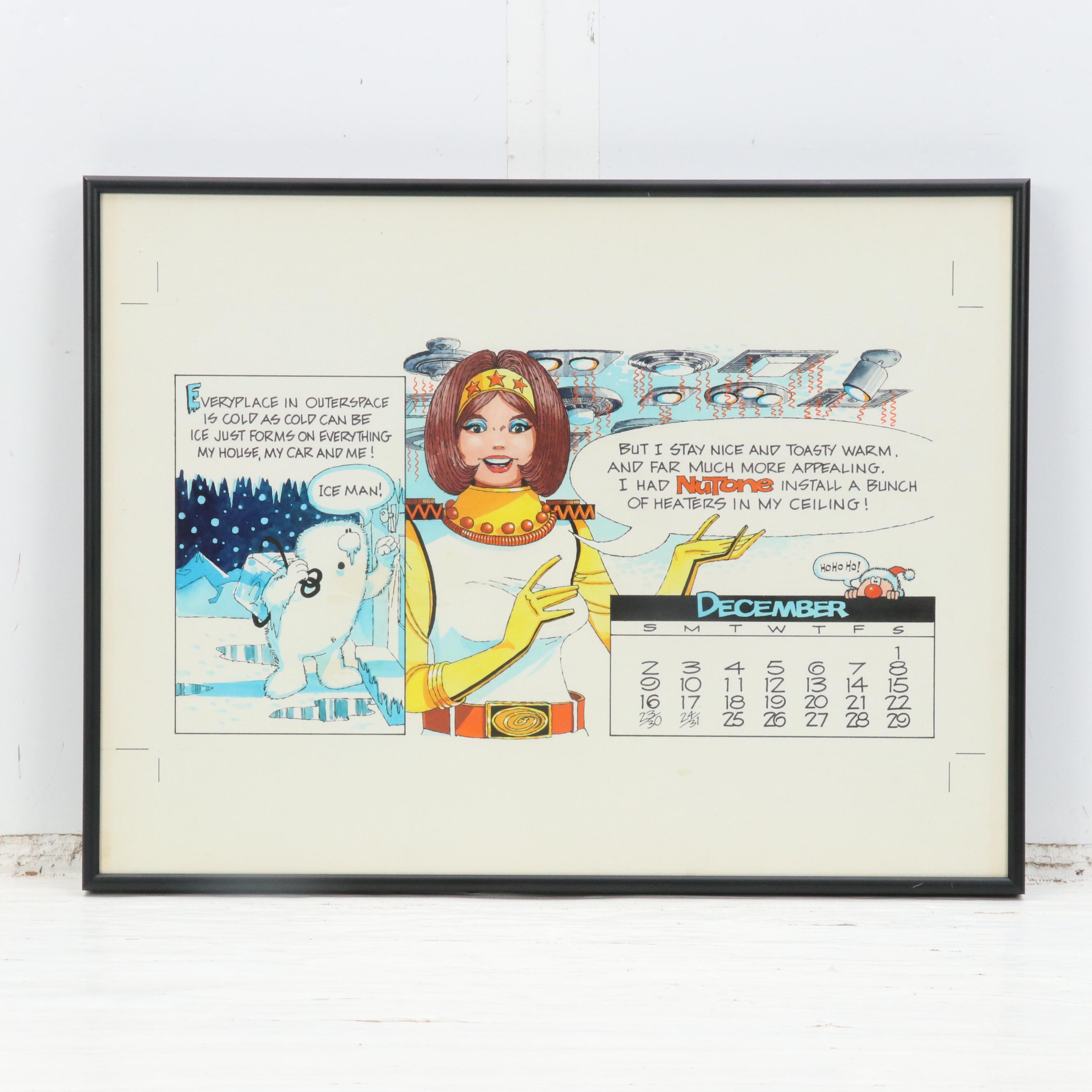 George Wagner Marker and Ink Nutone Advertisement Illustrations, Mid-20th C.