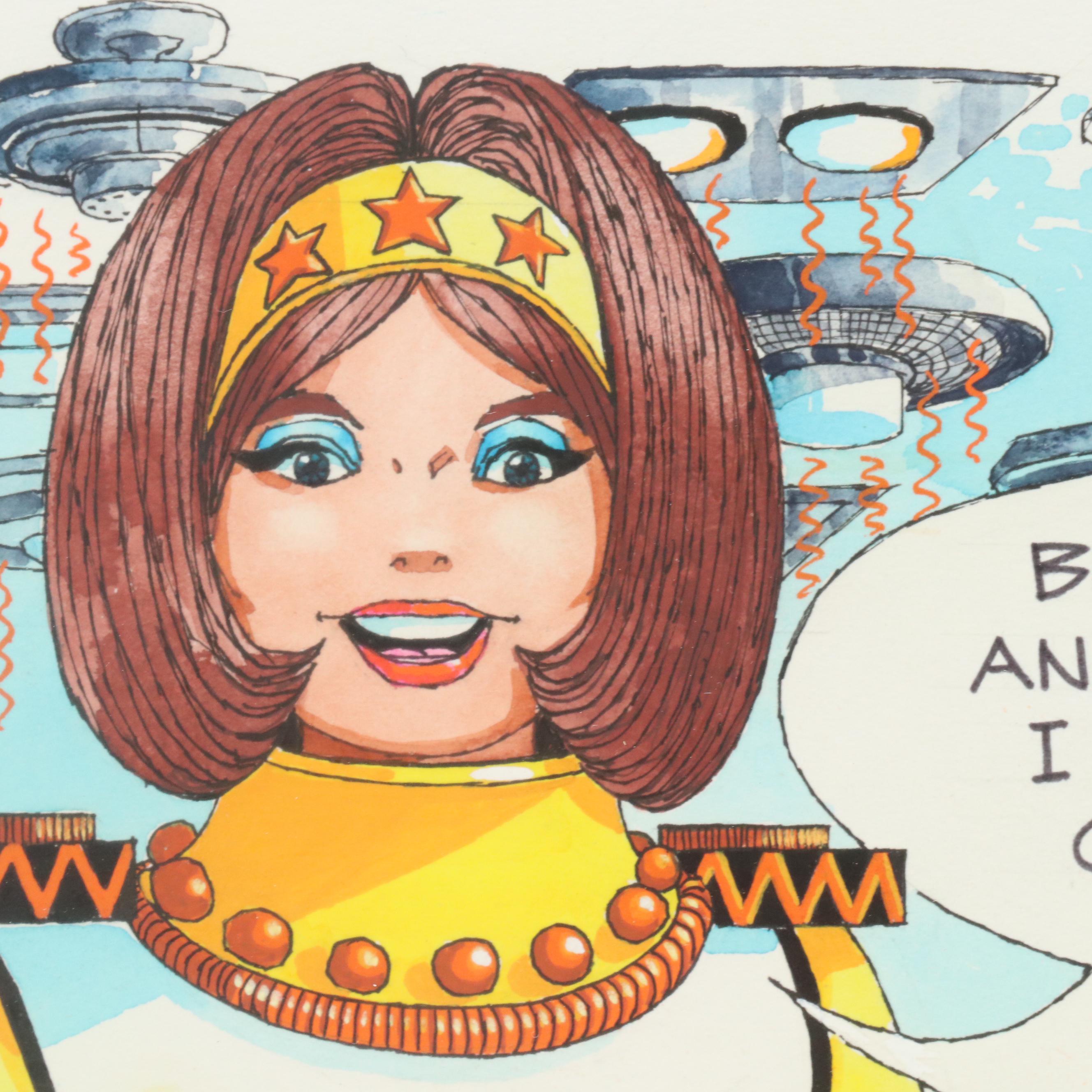 George Wagner Marker and Ink Nutone Advertisement Illustrations, Mid-20th C.