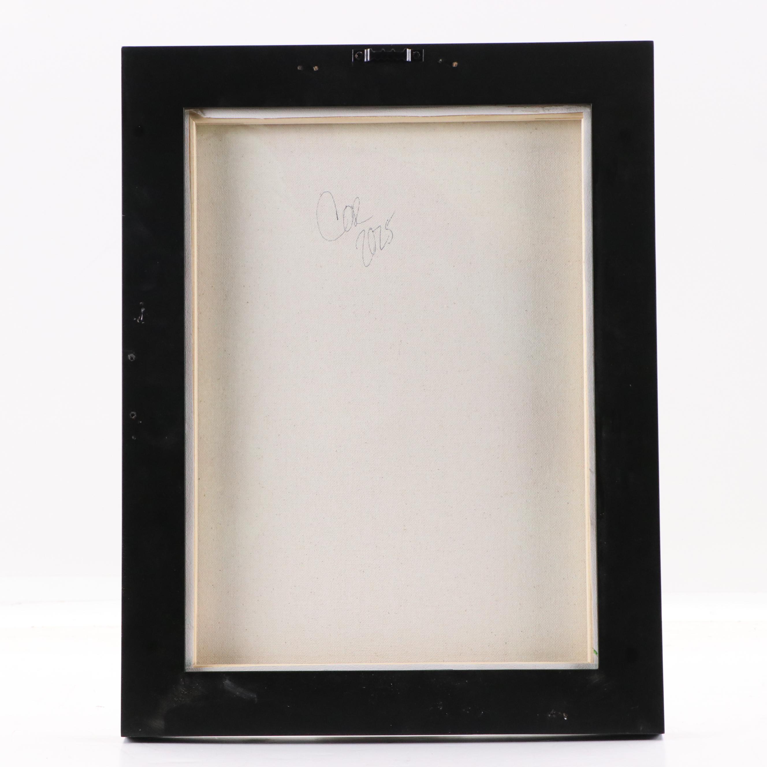 Corbellic Stylized Acrylic Painting of Dog and Bird, 2025