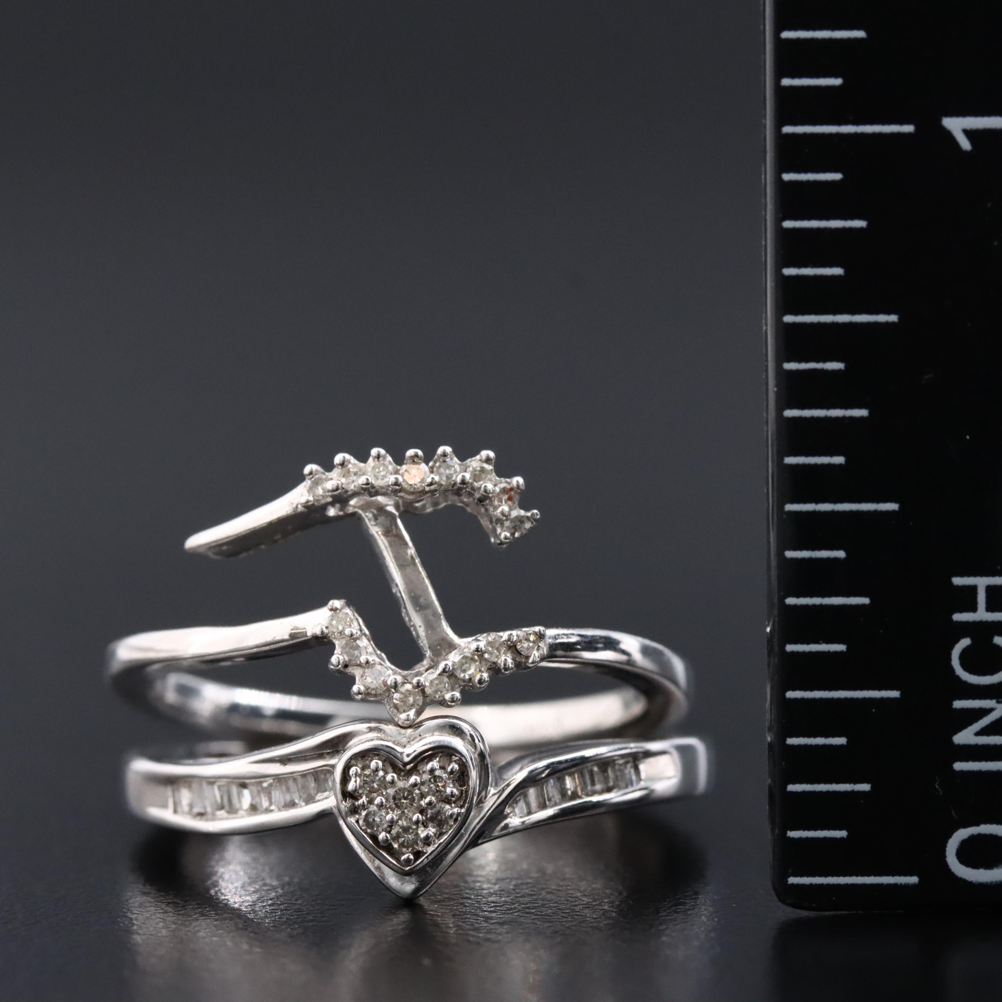 Sterling Diamond Ring Set