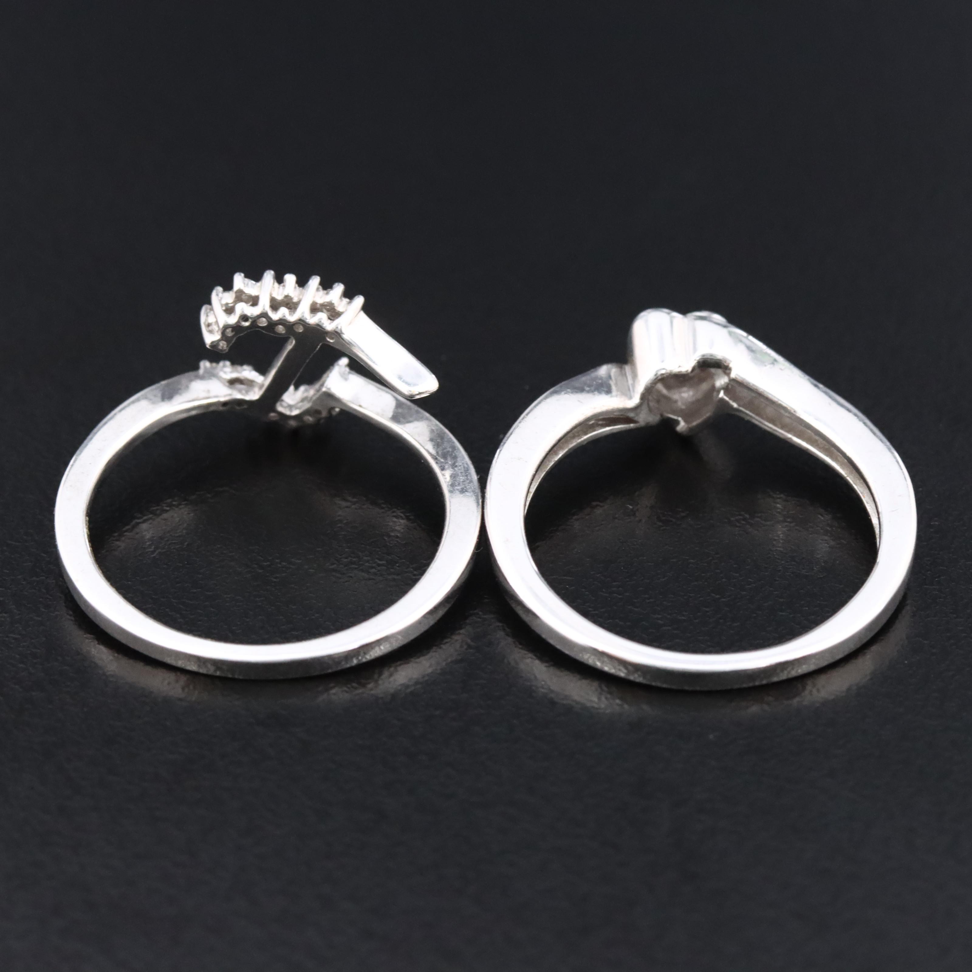 Sterling Diamond Ring Set