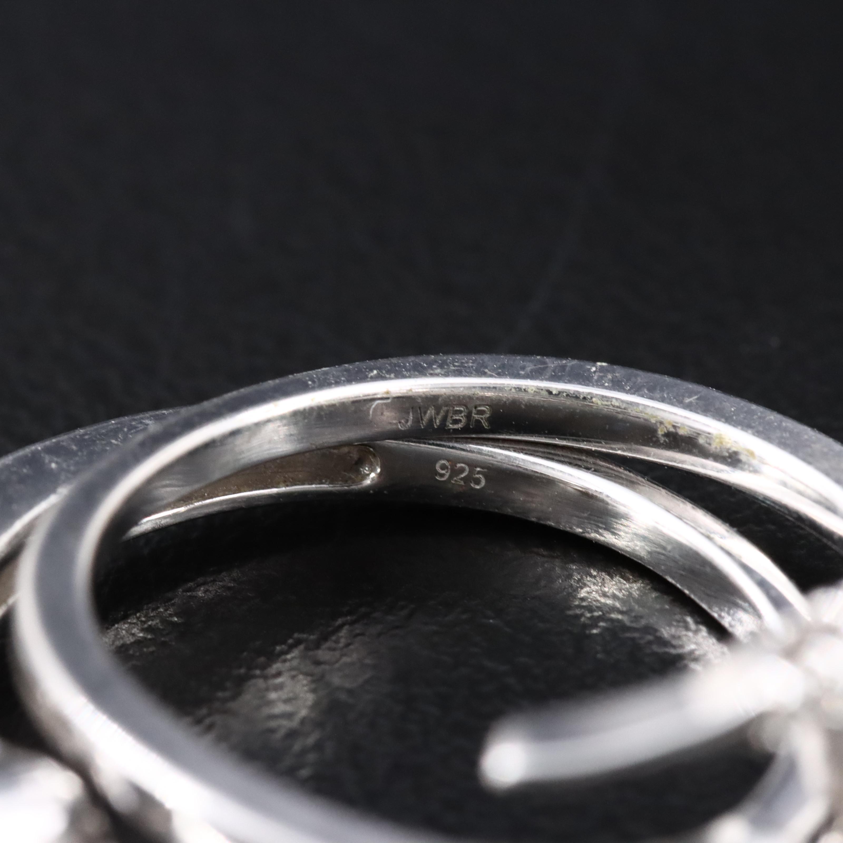 Sterling Diamond Ring Set