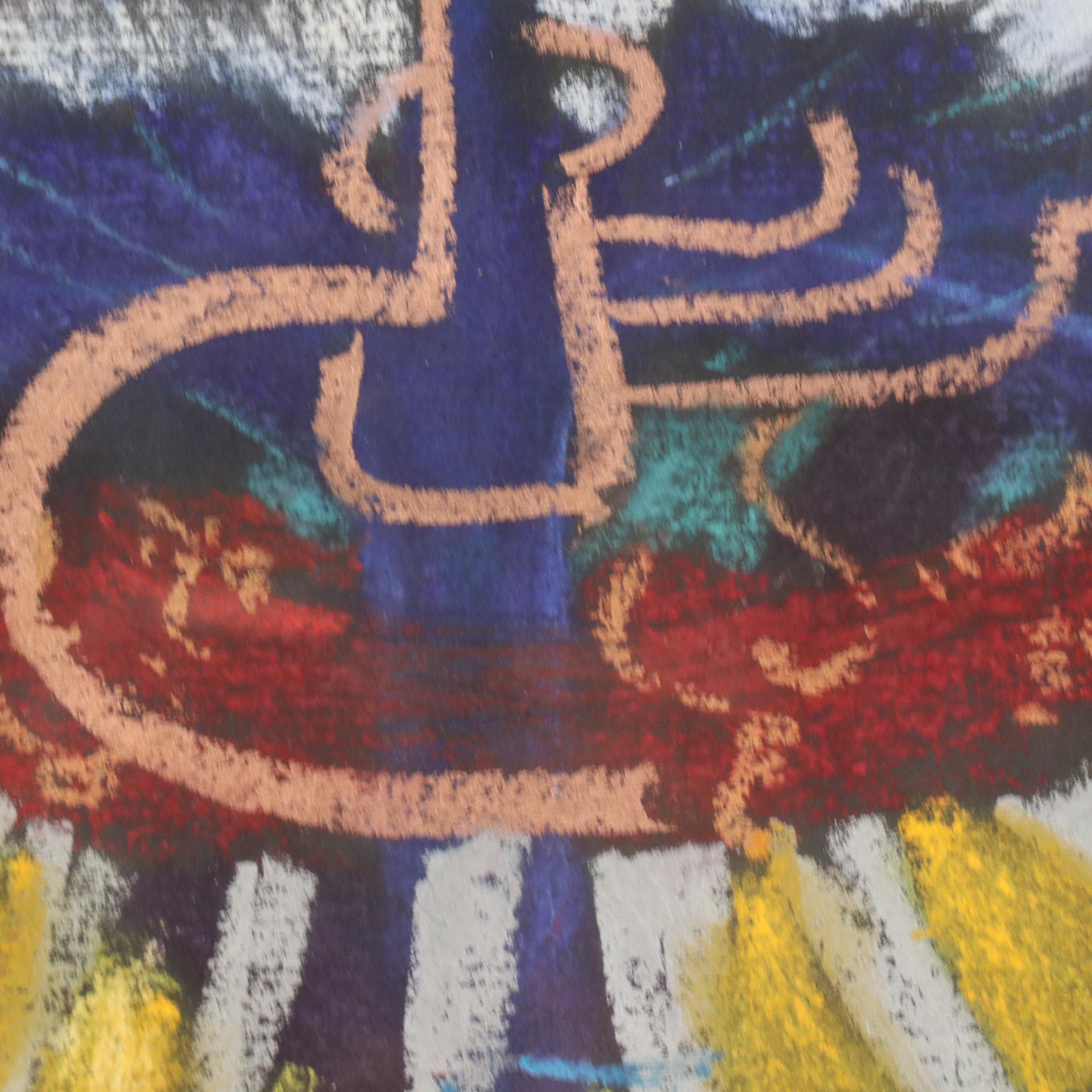 Leiah Bowden Chalk Pastel Drawing "Soul Journey Energy Portrait," Early 21st C.