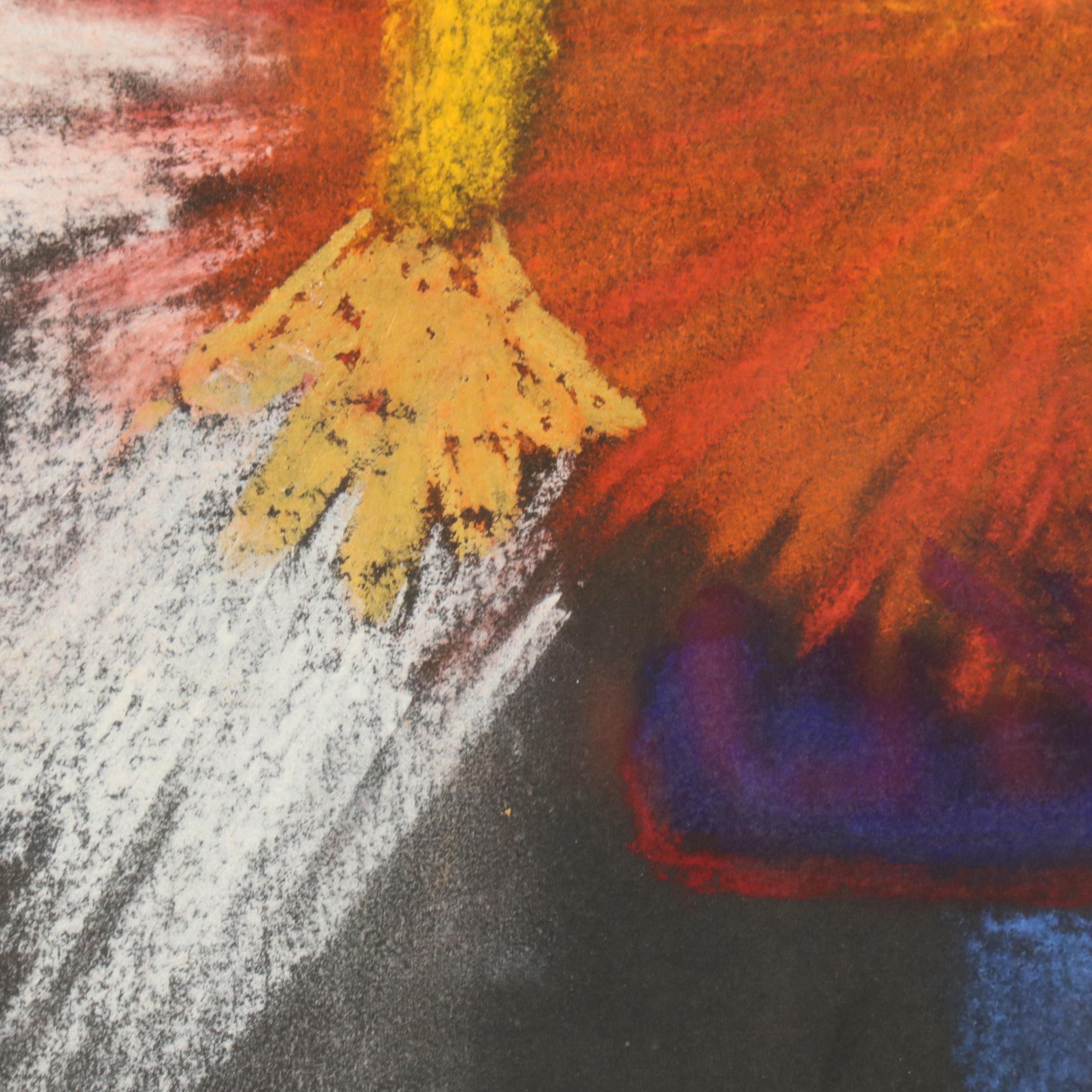 Leiah Bowden Chalk Pastel Drawing "Soul Journey Energy Portrait," Early 21st C.