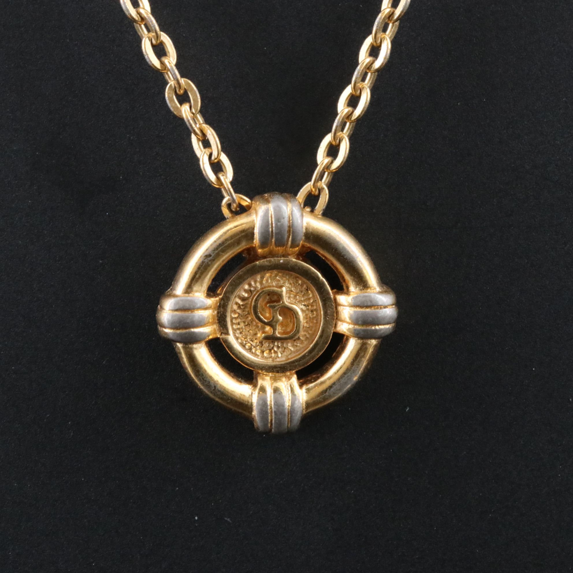 Christian Dior CD Pendant Necklace