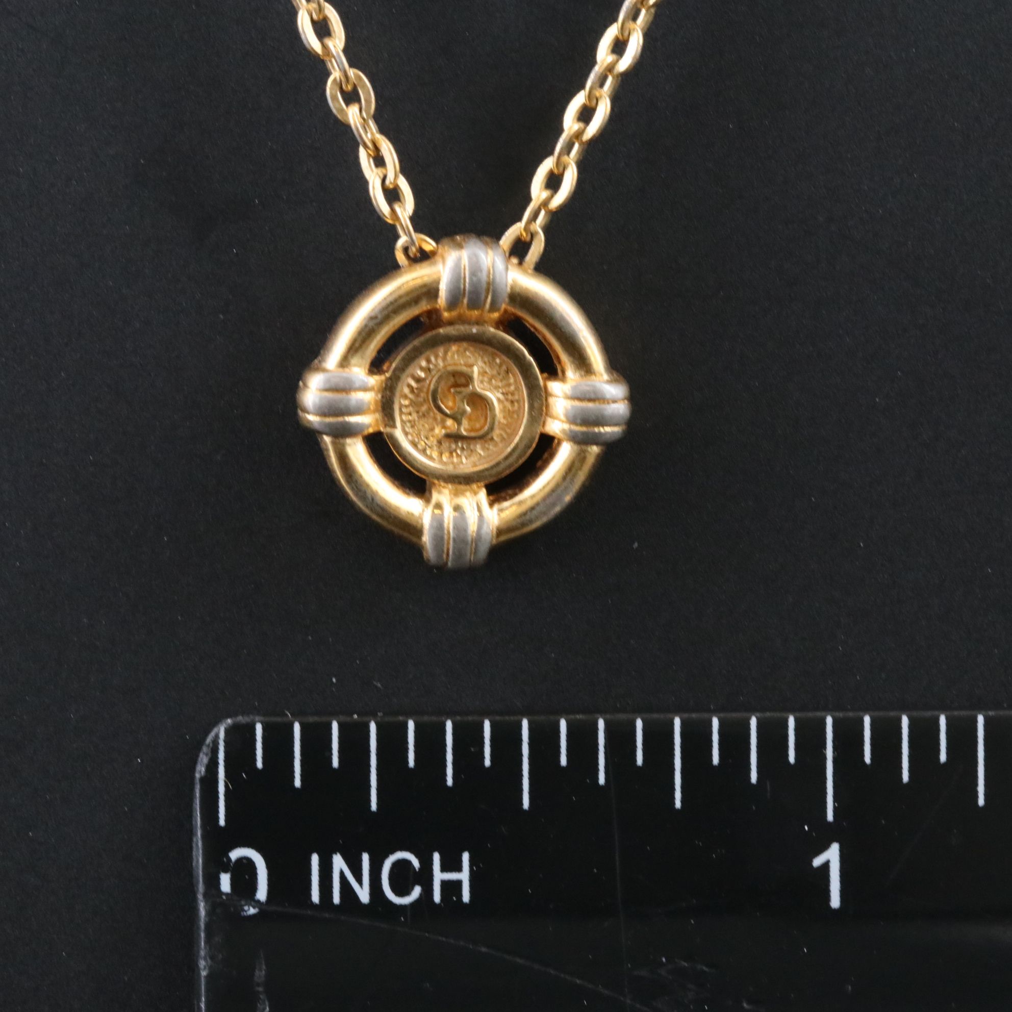 Christian Dior CD Pendant Necklace