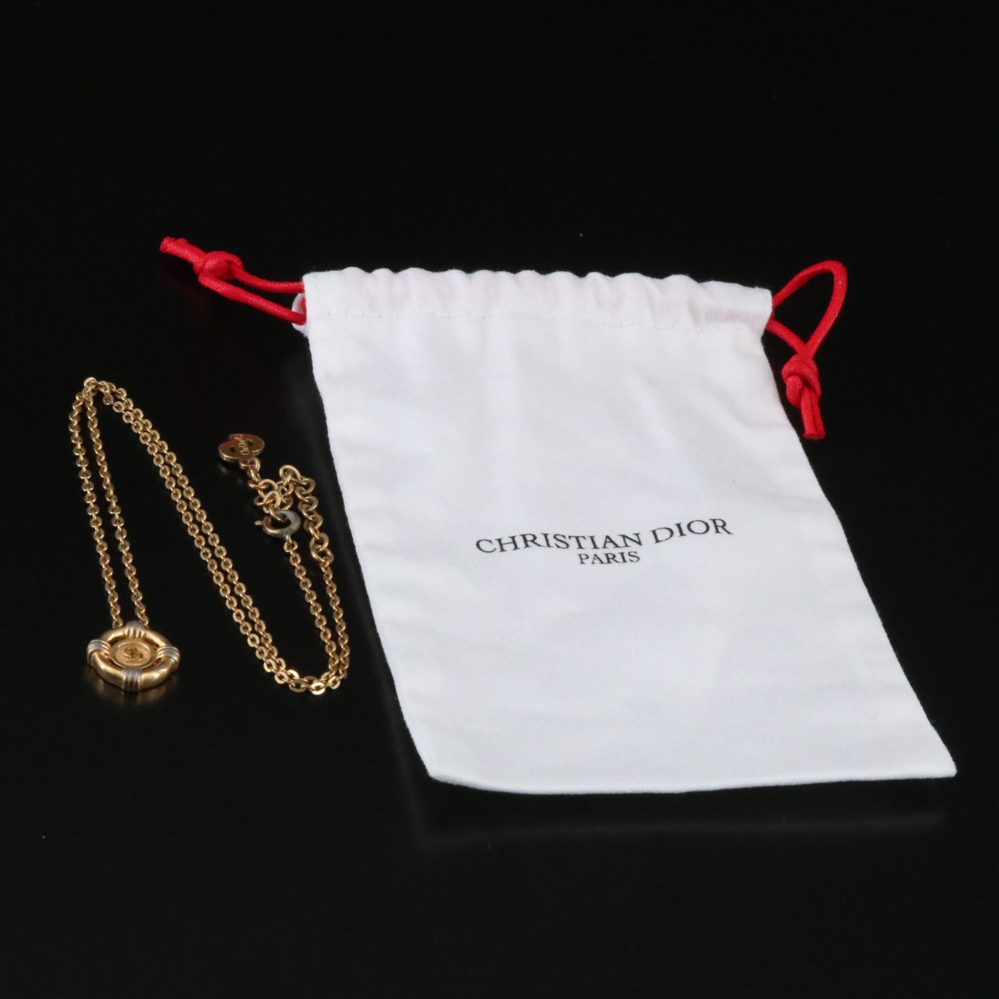 Christian Dior CD Pendant Necklace