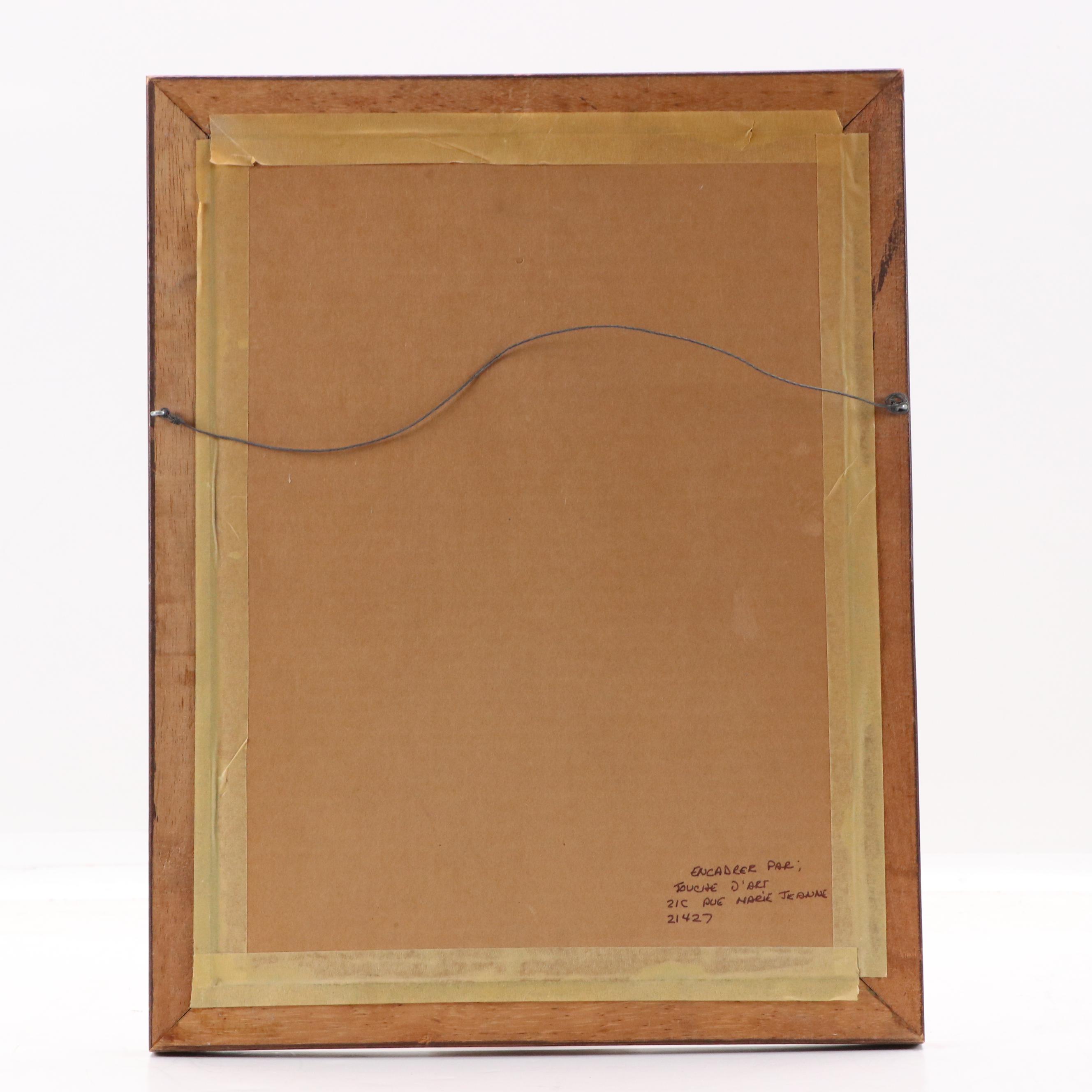 Gesner Armand Oil Painting of Stylized Pigeons, Late 20th/Early 21st Century