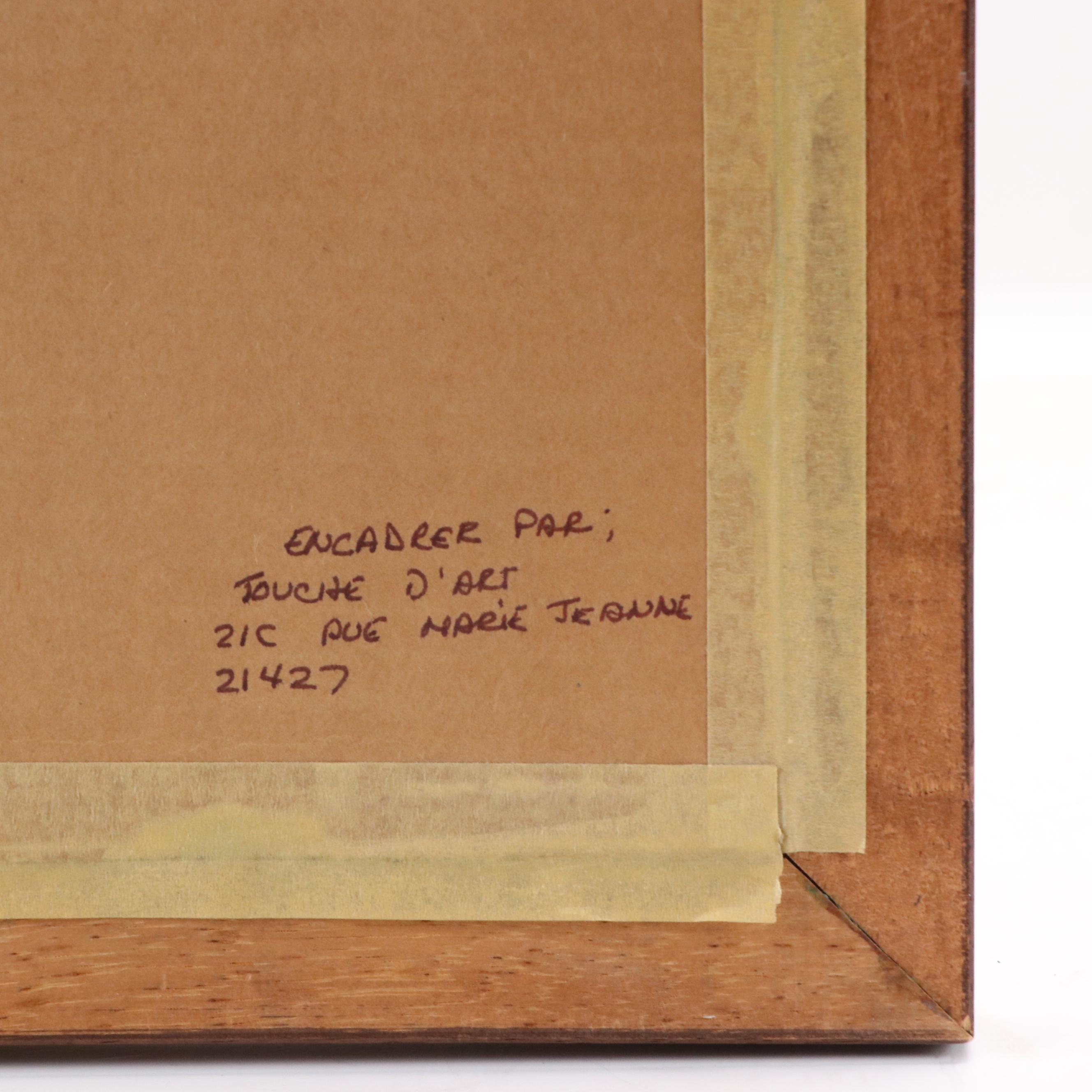 Gesner Armand Oil Painting of Stylized Pigeons, Late 20th/Early 21st Century