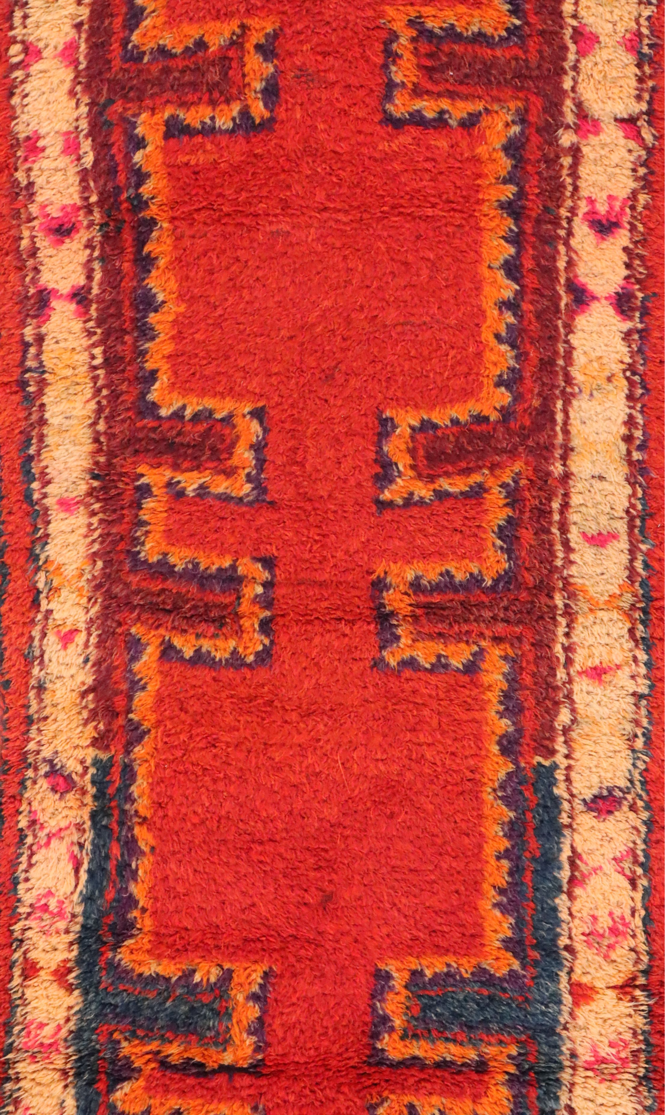 3'3 x 10'4 Hand-Knotted Moroccan Berber Long Rug