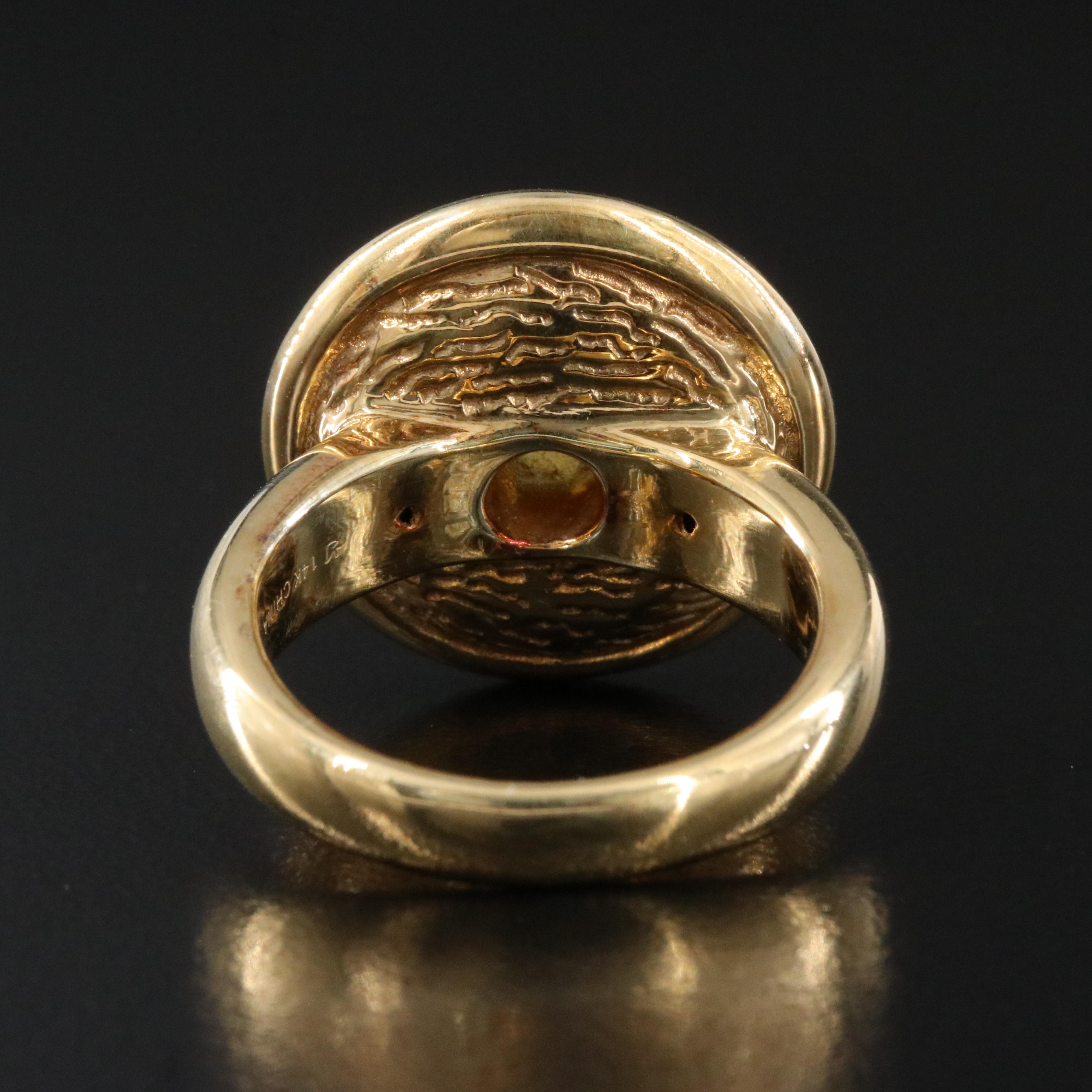 14K Electroform Peridot Ring