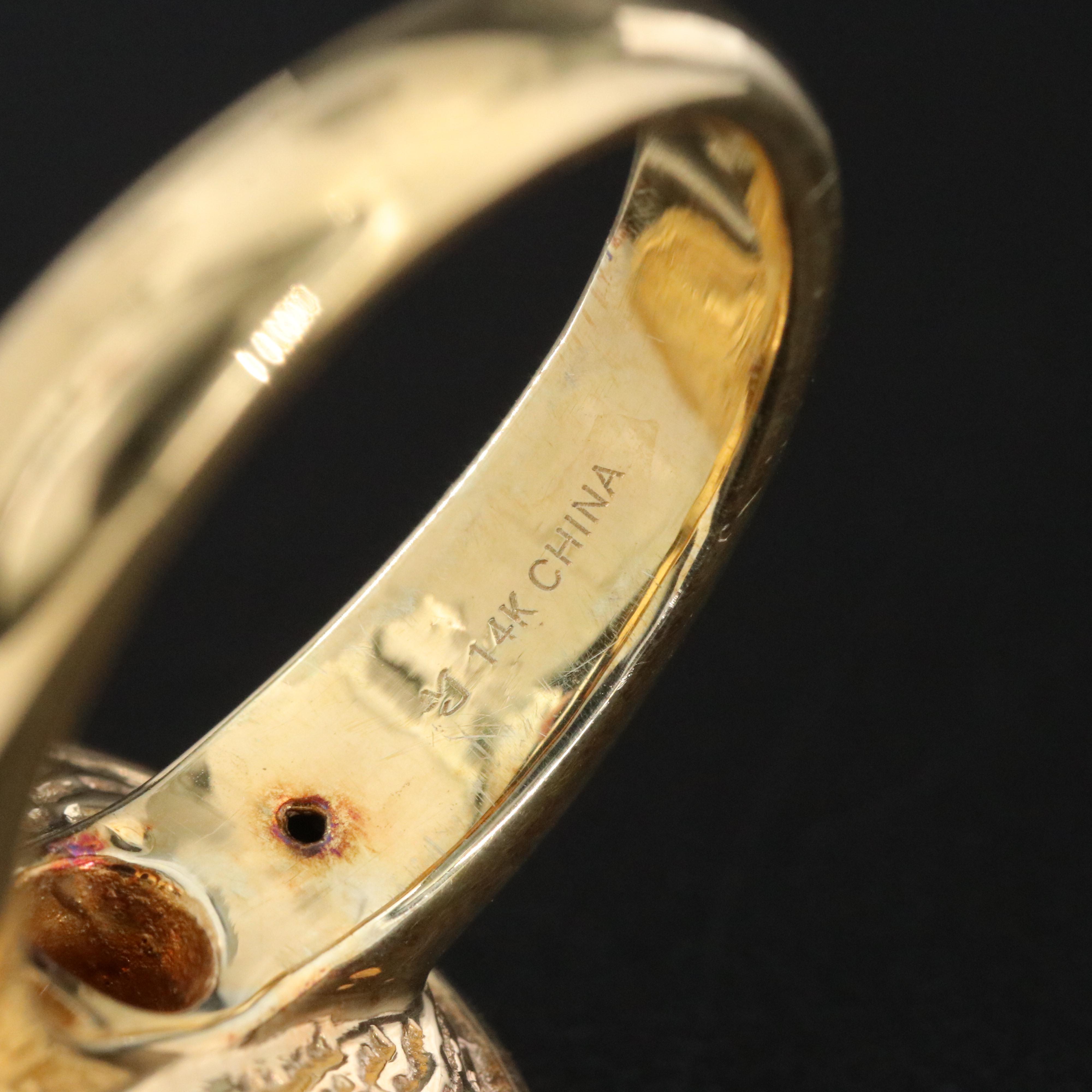 14K Electroform Peridot Ring