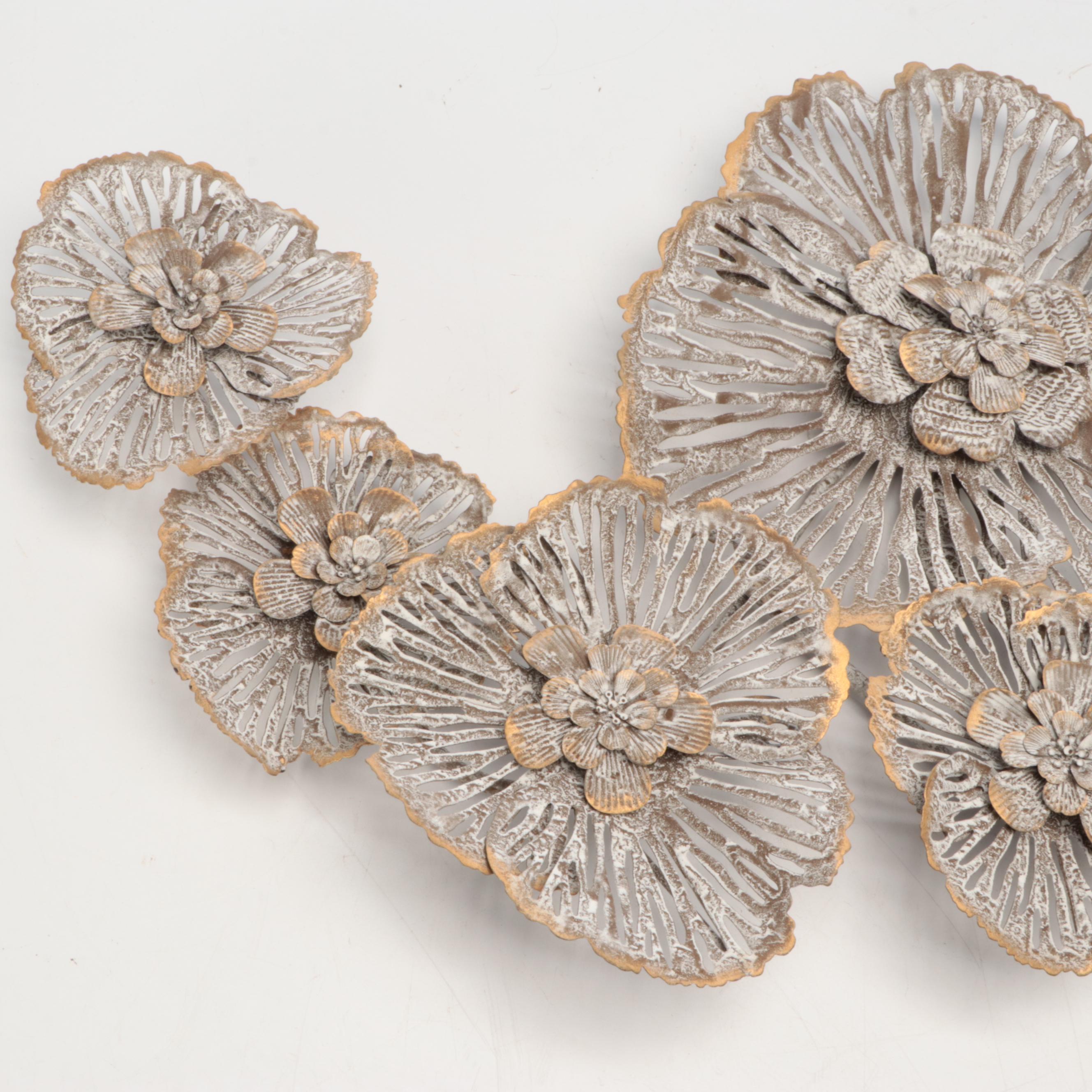 Litton Lane Contemporary Floral Metal Wall Hanging