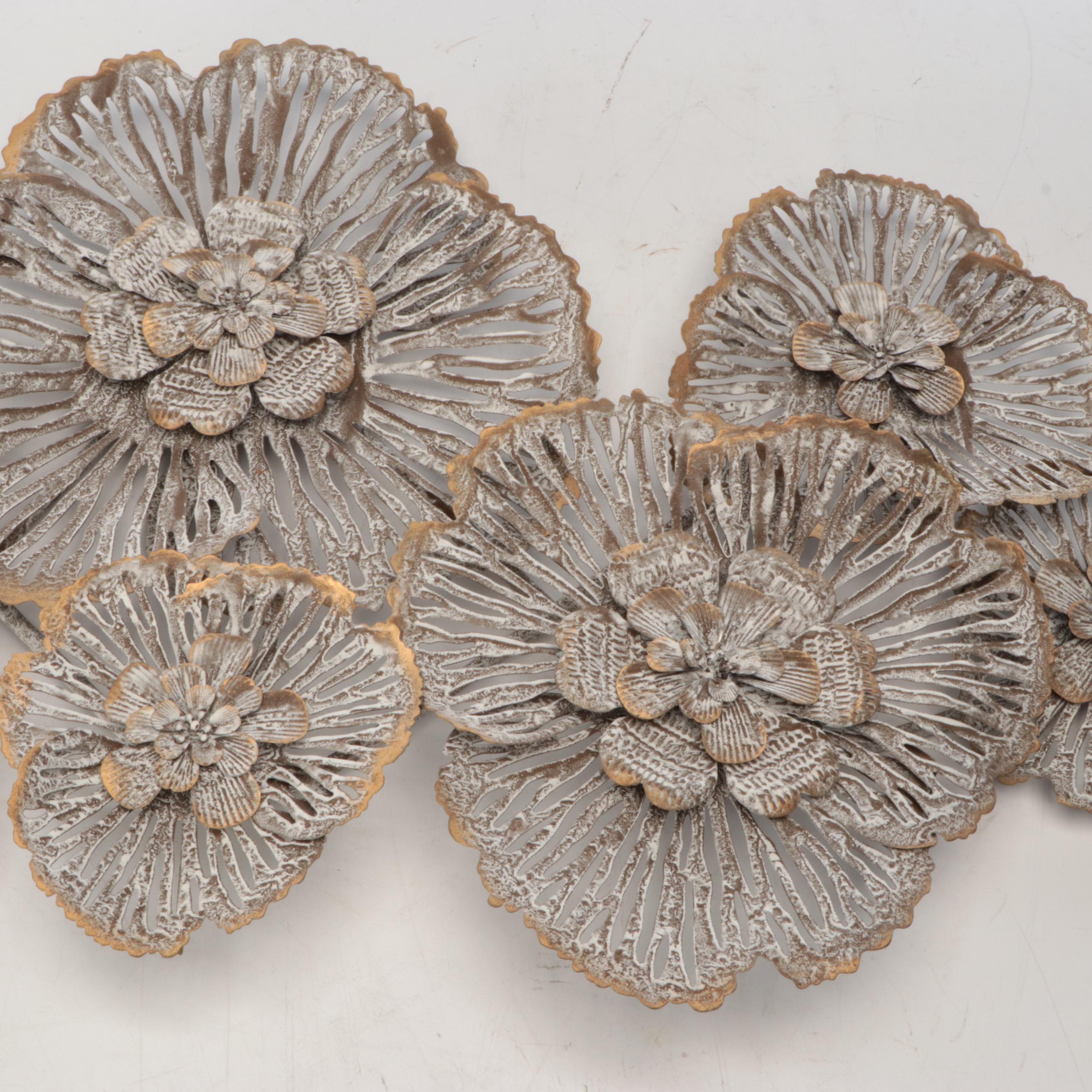 Litton Lane Contemporary Floral Metal Wall Hanging