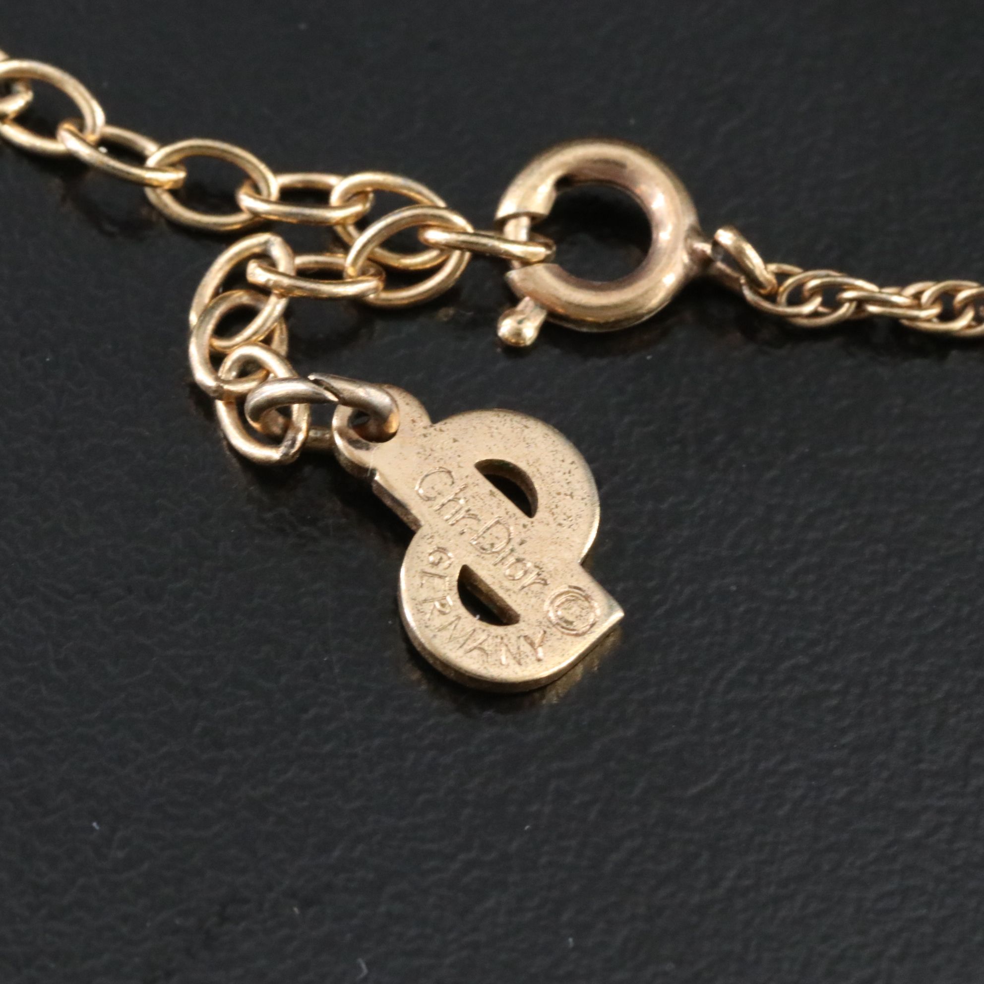 Christian Dior Crystal Heart Necklace