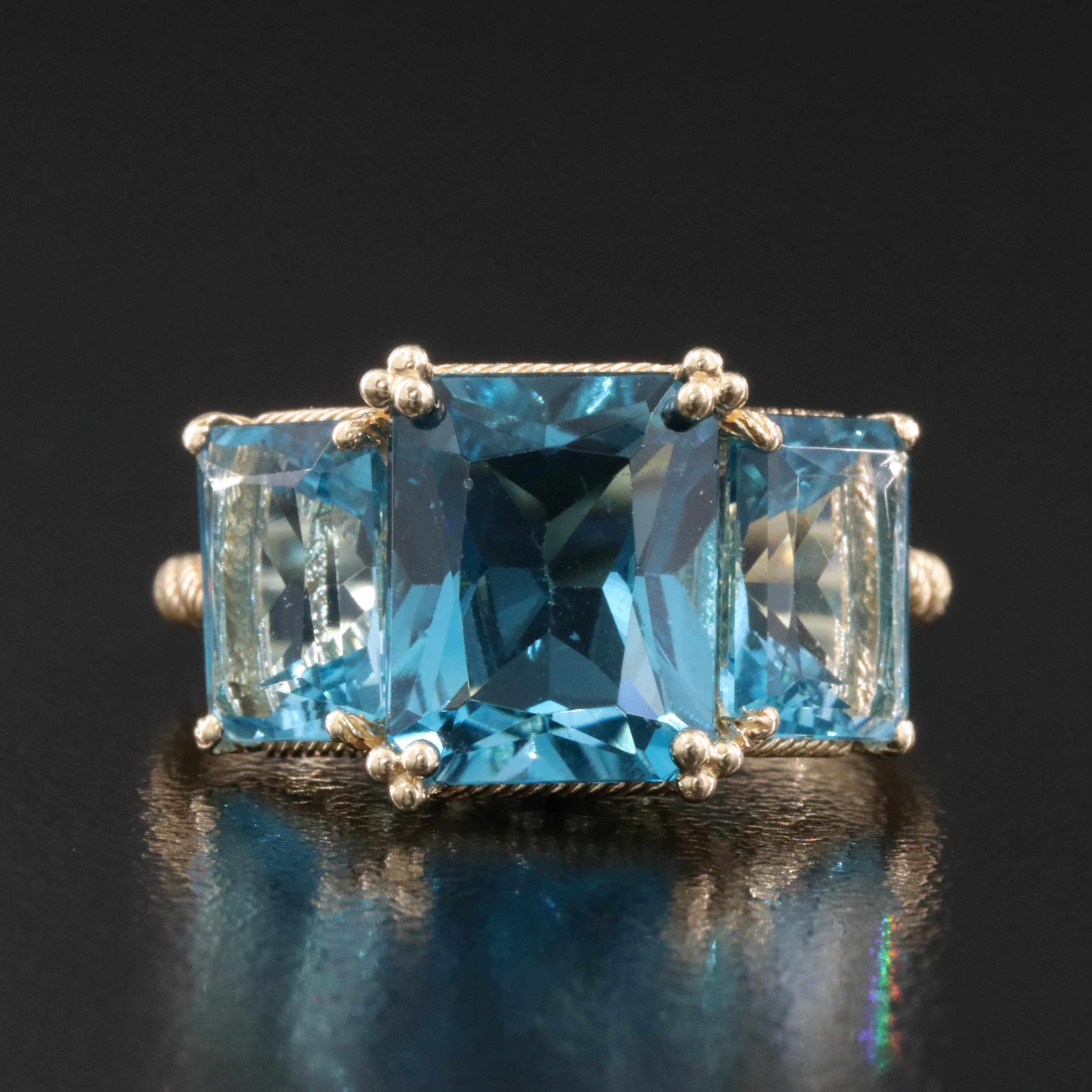 Judith Ripka 14K Topaz Ring