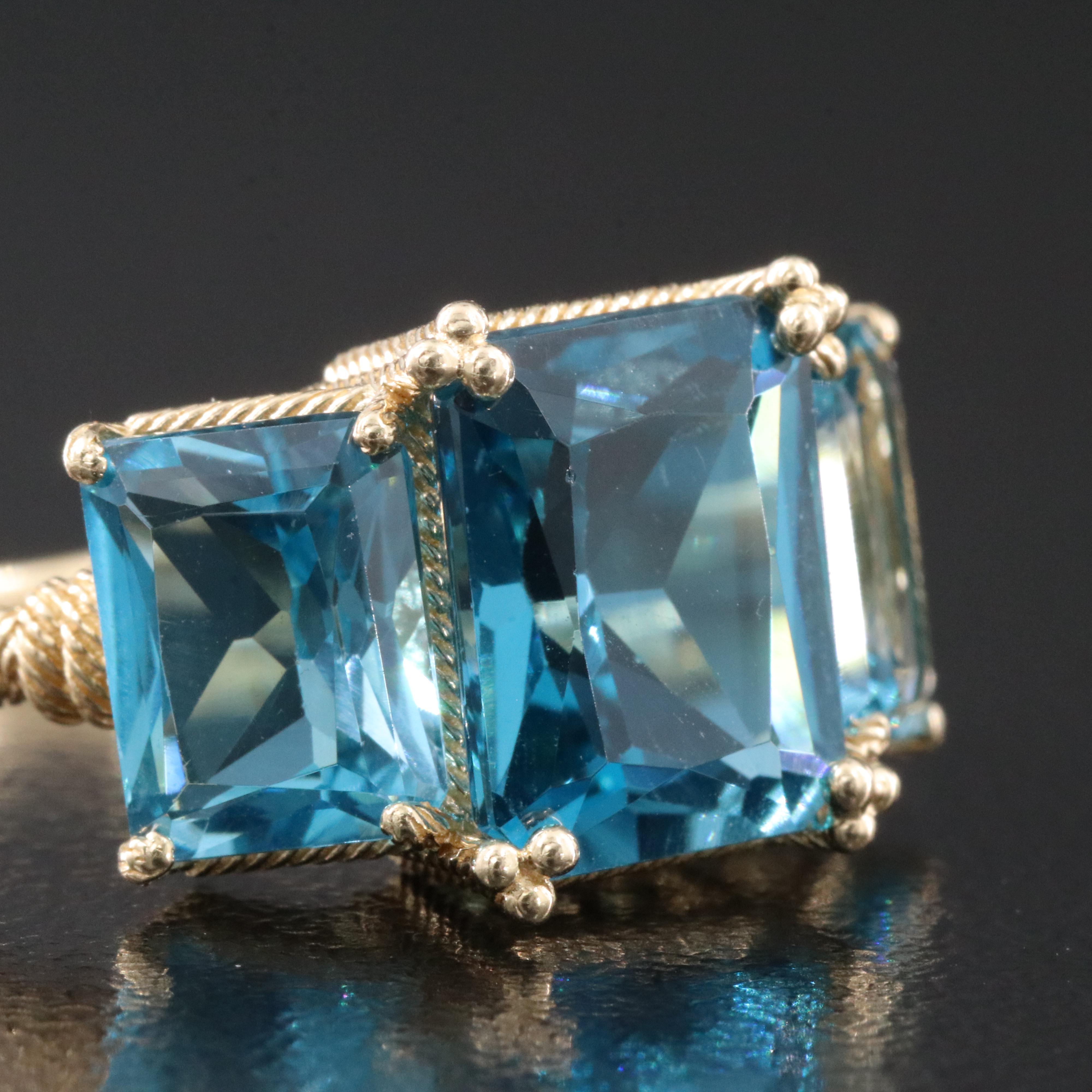 Judith Ripka 14K Topaz Ring