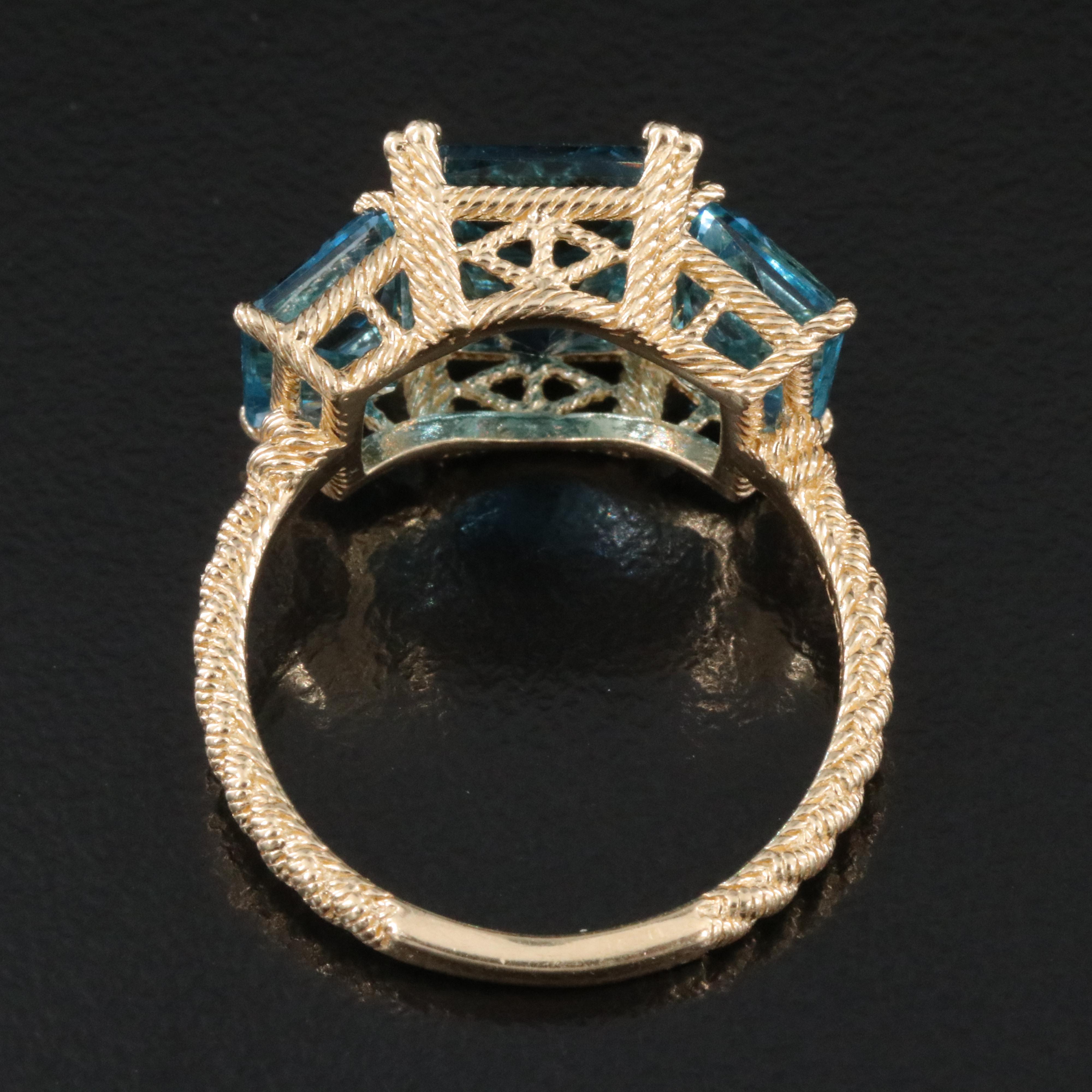 Judith Ripka 14K Topaz Ring